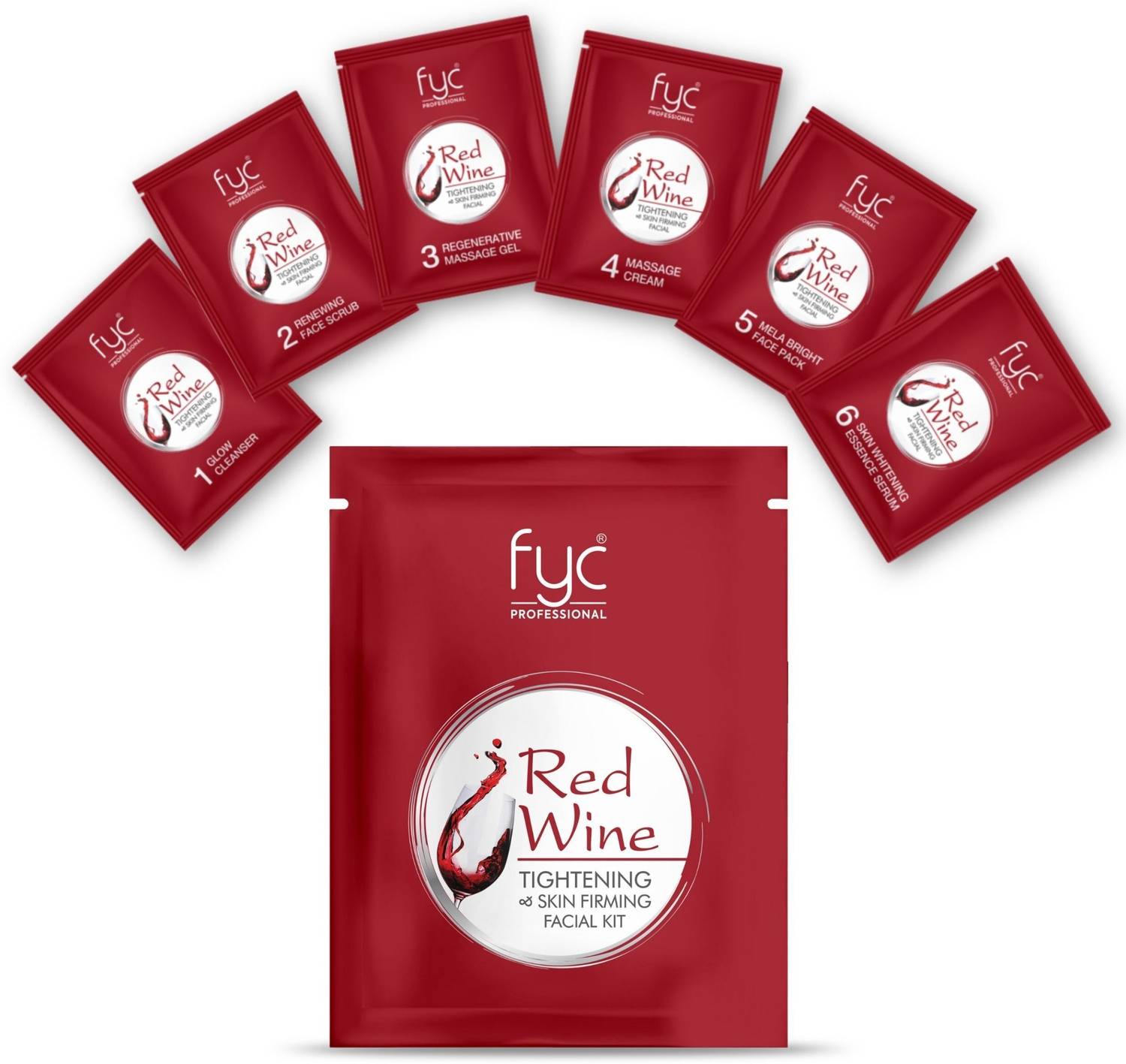 FYC PROFESSIONAL Red Wine Skin Tightening & Firming Facial Kit 1