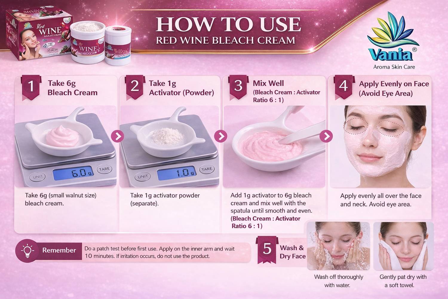 Vania Red Wine Facial Kit & Bleach Cream - Price in India, Buy