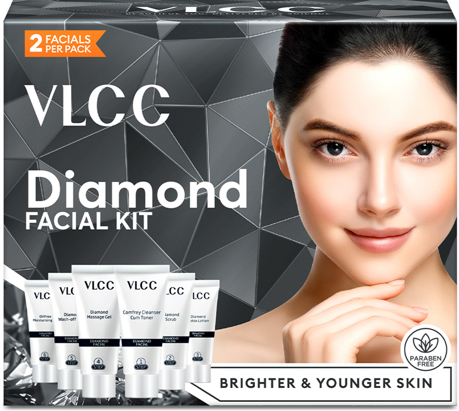 Image of VLCC Diamond Single Facial Kit Parlour Glow with Natural Ingredients
