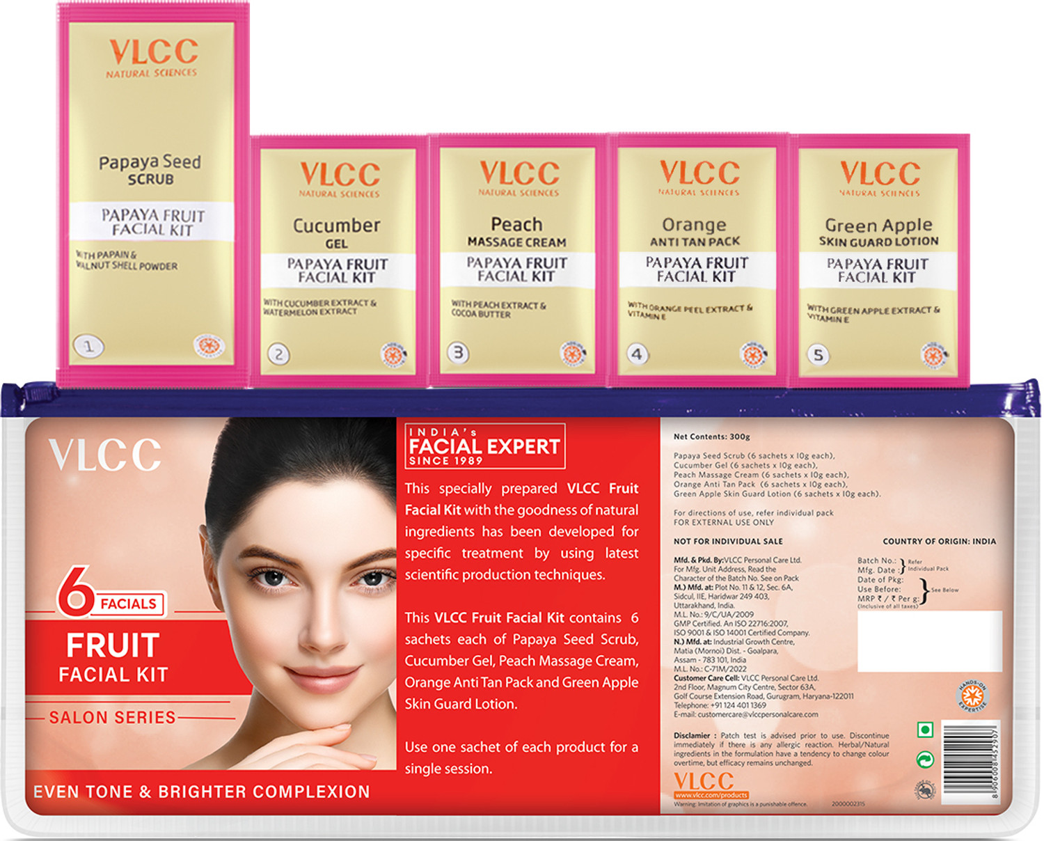 Image of VLCC Salon Series Fruit Facial Kit Salon Like Glow