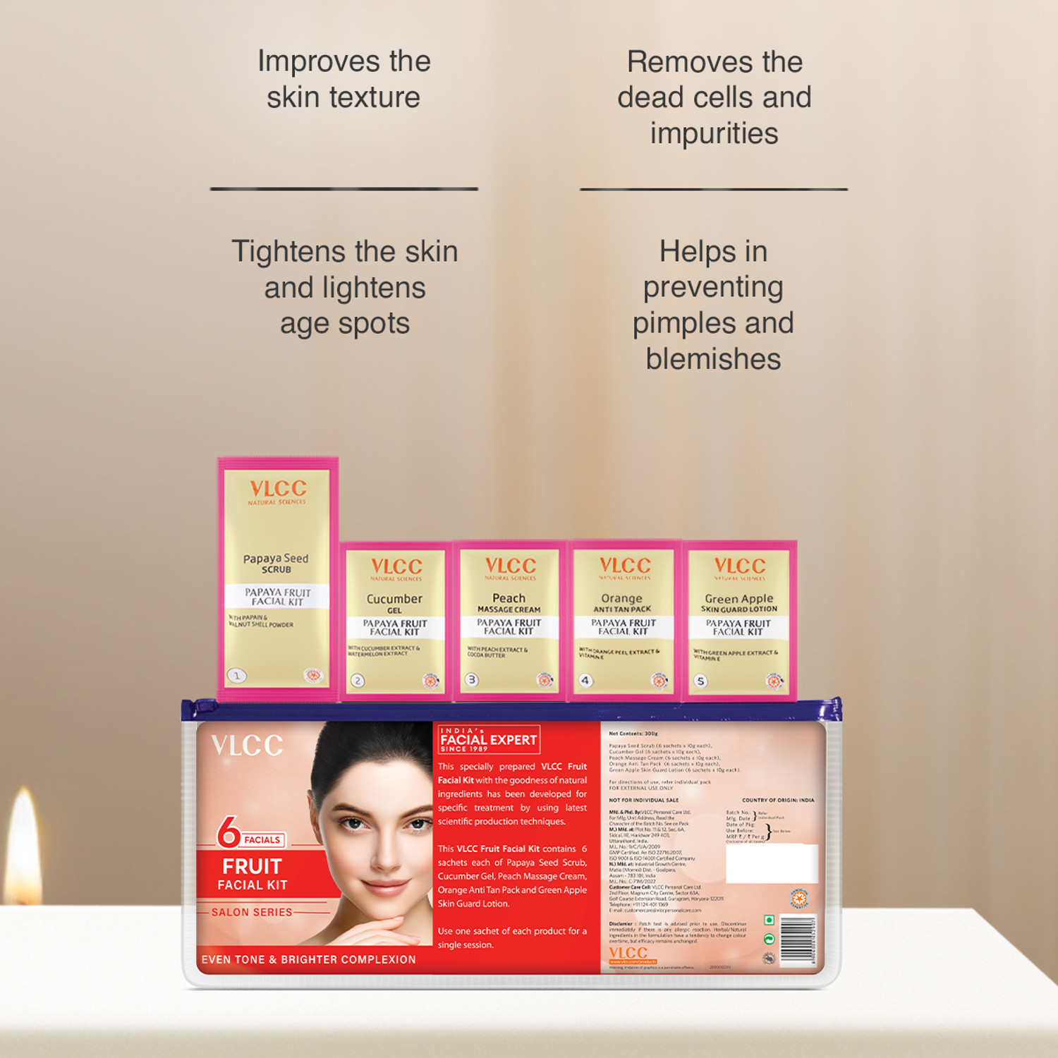 Image of VLCC Salon Series Fruit Facial Kit Salon Like Glow