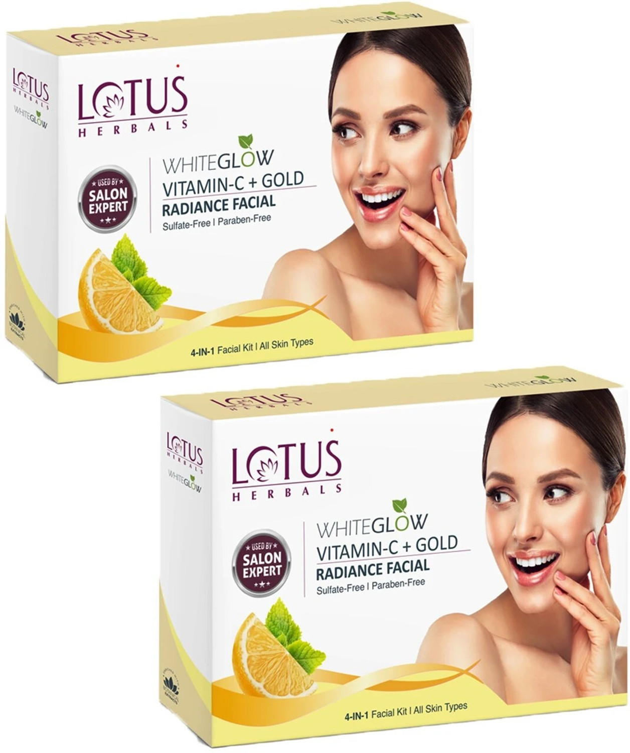 Image of LOTUS HERBALS Whiteglow Vitamin-C + Gold Radiance Facial Kit