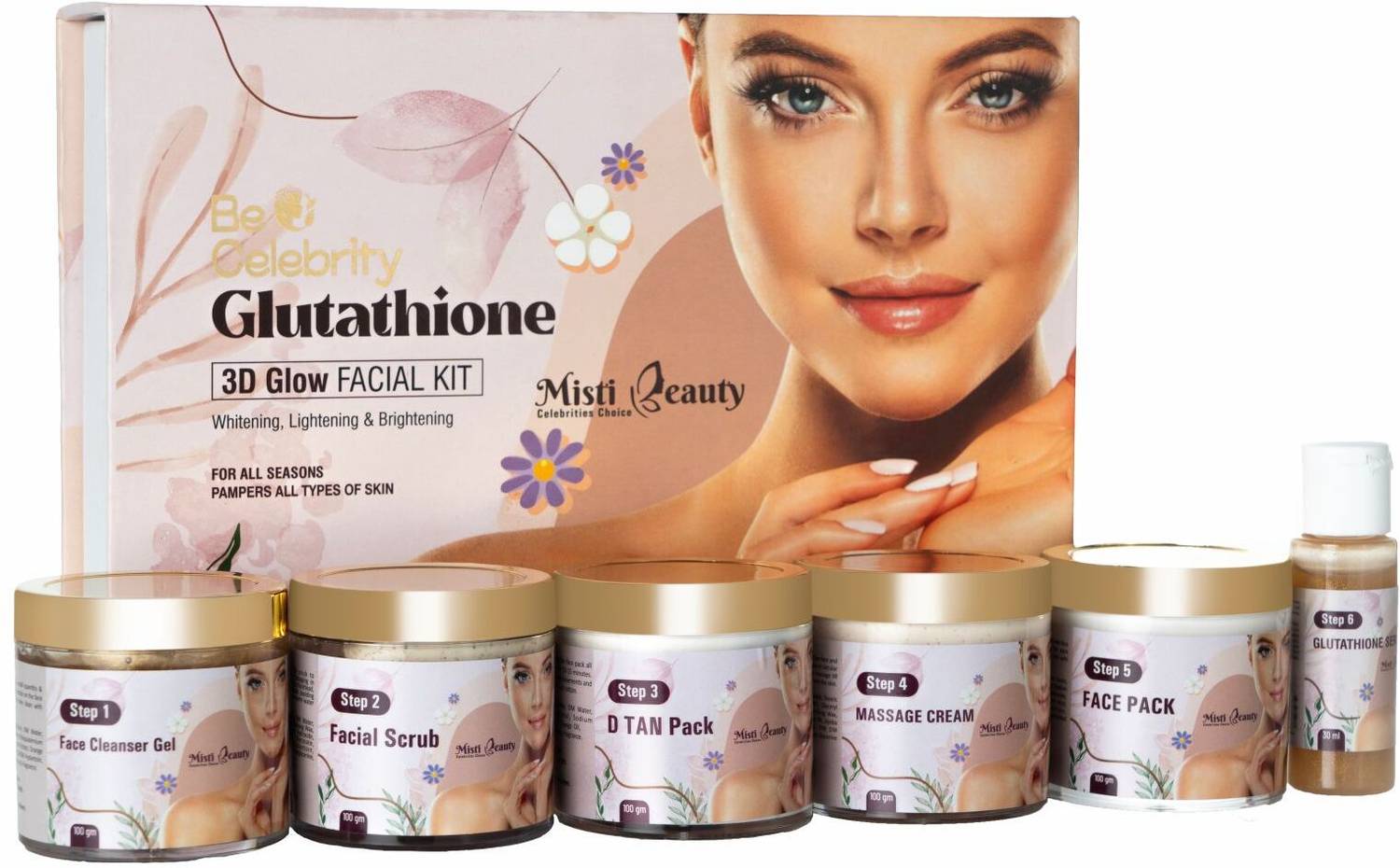 MISTI HERBAL REMEDIES 3D Glow Facial Kit | Skin Brightening & Glowing |  Women/Men (500GM+30ML) - Price in India, Buy MISTI HERBAL REMEDIES 3D Glow Facial  Kit | Skin Brightening & Glowing |