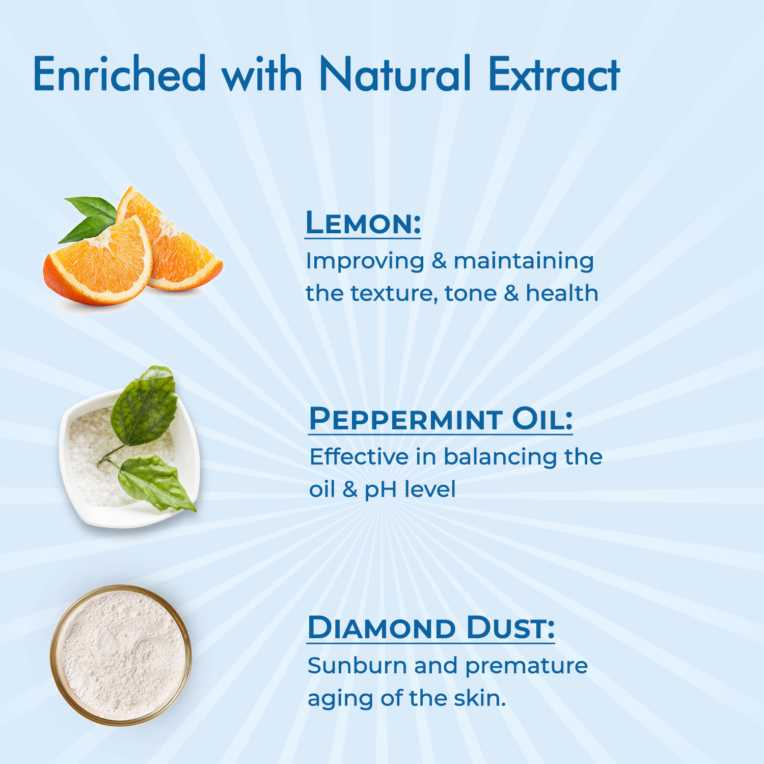 Image of NutriGlow NATURAL'S Diamond Radiance Facial Kit for Acne & Spot Free Skin