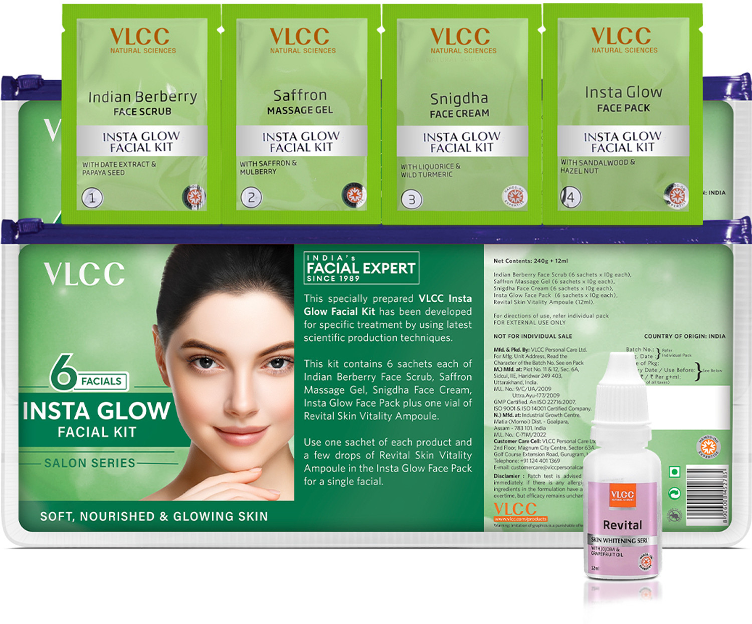 Image of VLCC Salon Series Instaglow Facial Kit - 6 Facials For Instant Glow