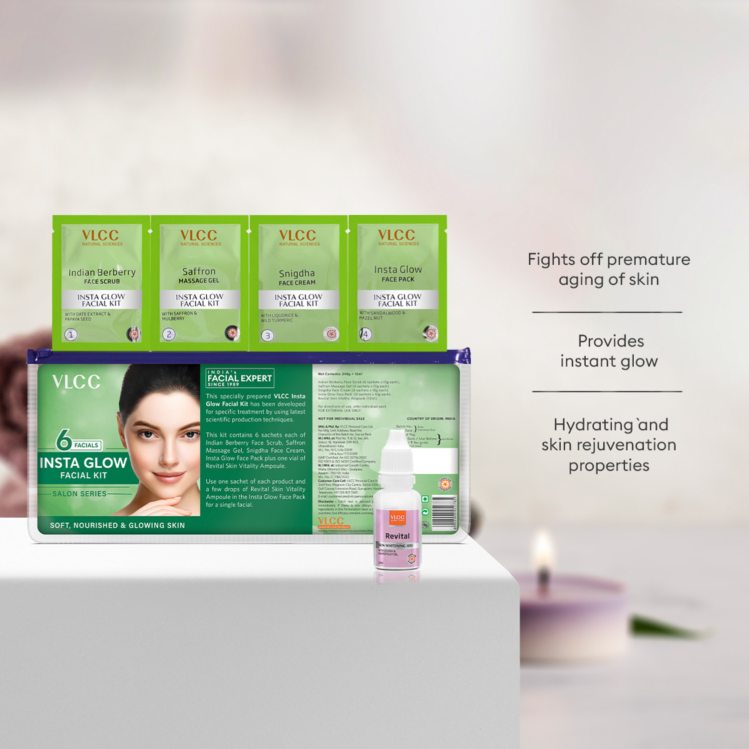 Image of VLCC Salon Series Instaglow Facial Kit - 6 Facials For Instant Glow