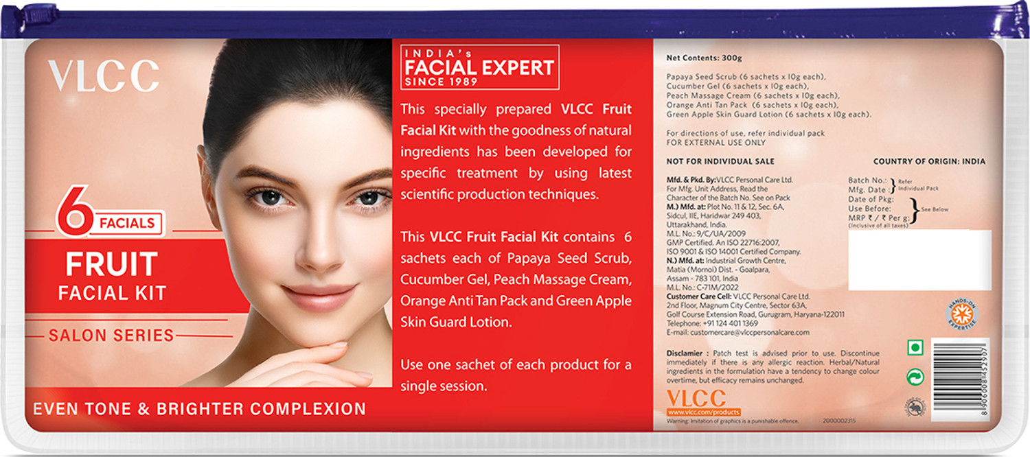 Image of VLCC Salon Series Fruit Facial Kit Salon Like Glow