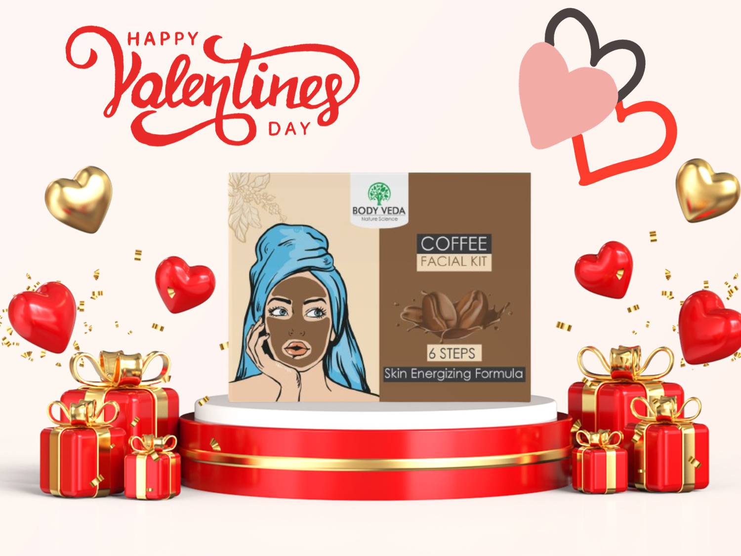 BODY VEDA Coffee 6- Step Facial Kit With Skin Energizing Formula