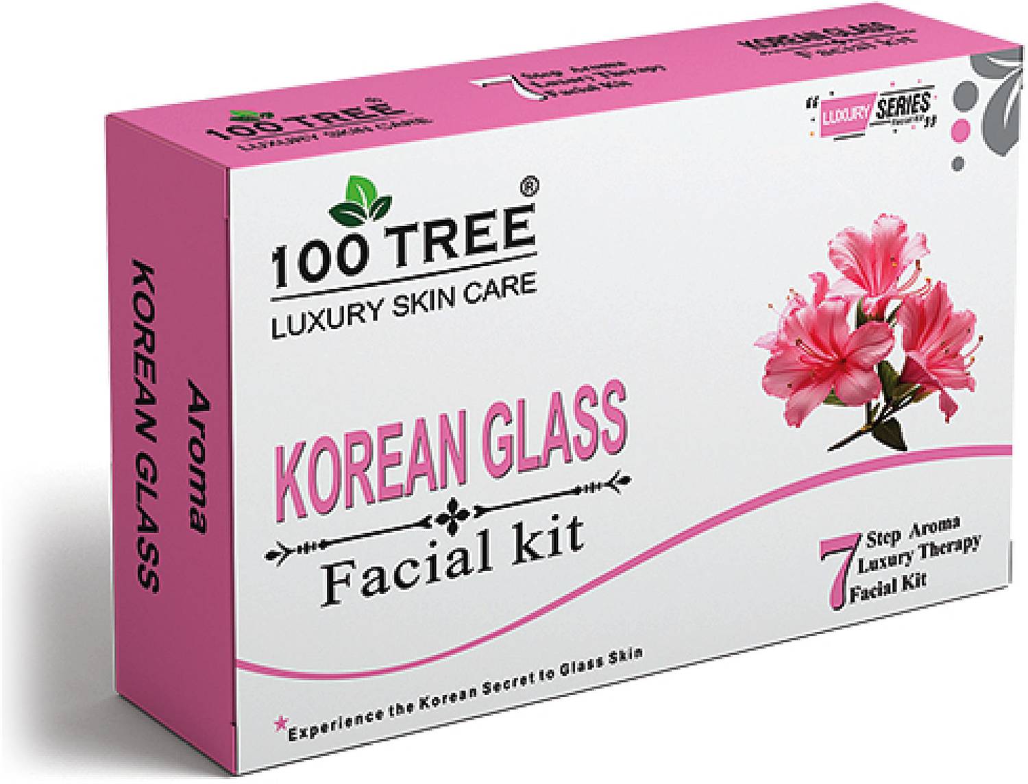 100Tree KOREAN GLAS.S Facial Kit-Instant Glow-7 Step Aroma Luxury Therapy