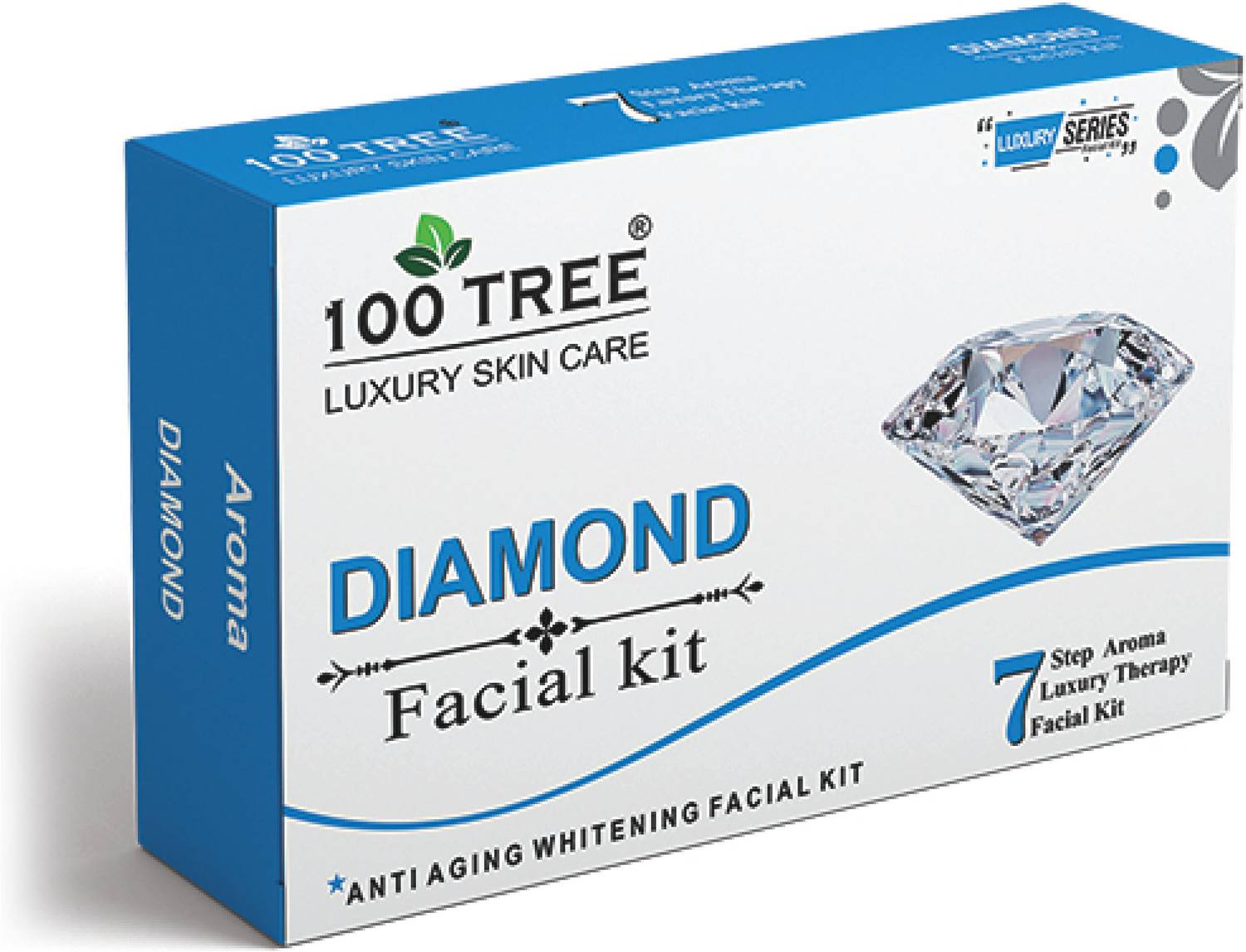 100Tree Diamond Facial Kit-Instant Glow-7 Step Aroma Luxury Therapy