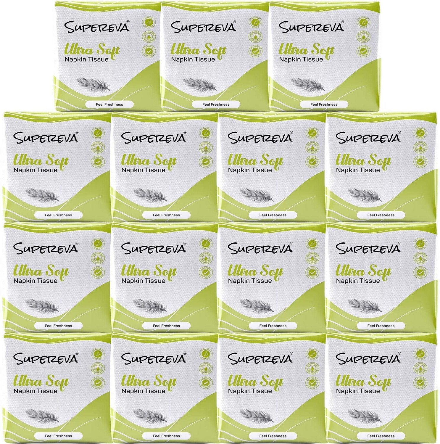 Image of SUPEREVA Premium Quality Ultra Soft Tissue Paper Napkin