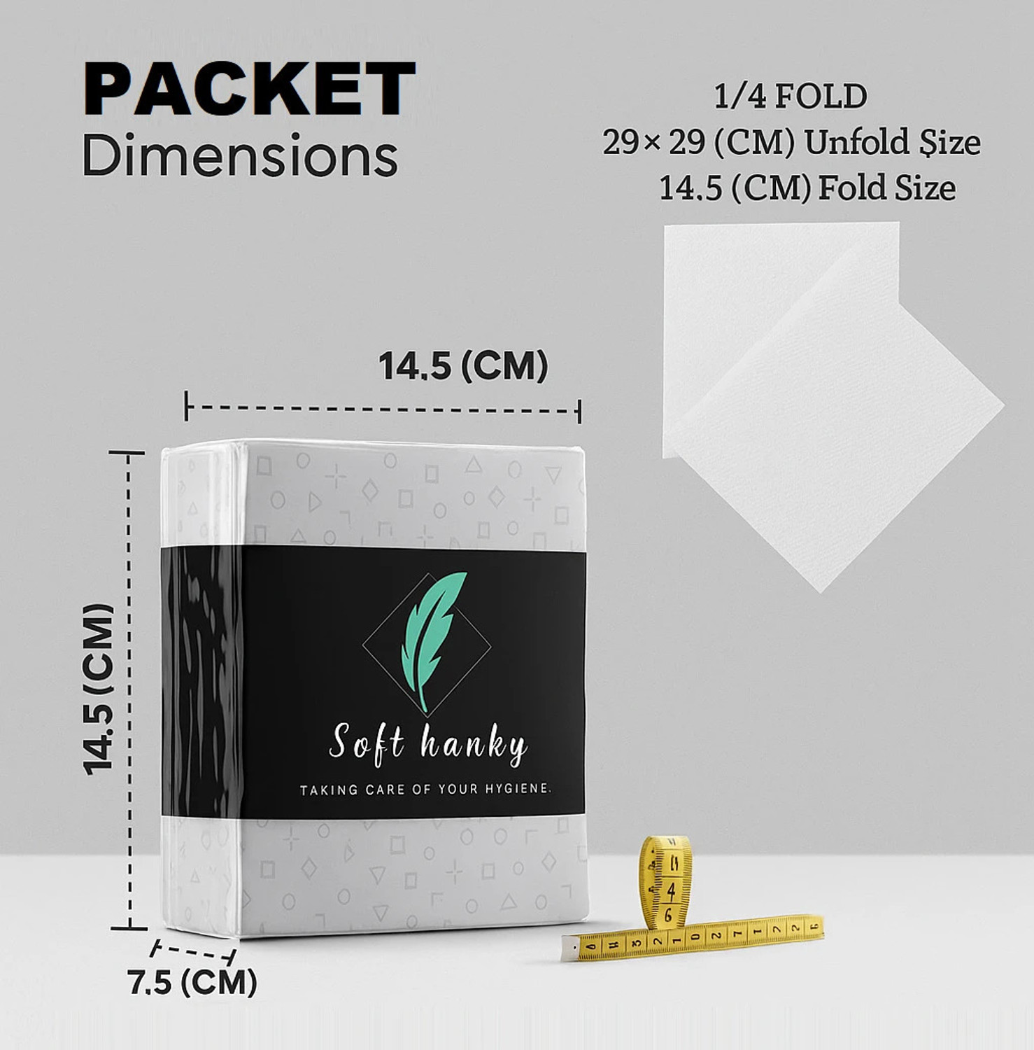 Image of Softhanky Premium Quality Tissue Paper Napkin | 100% virgin Pulp (840 Tissues)
