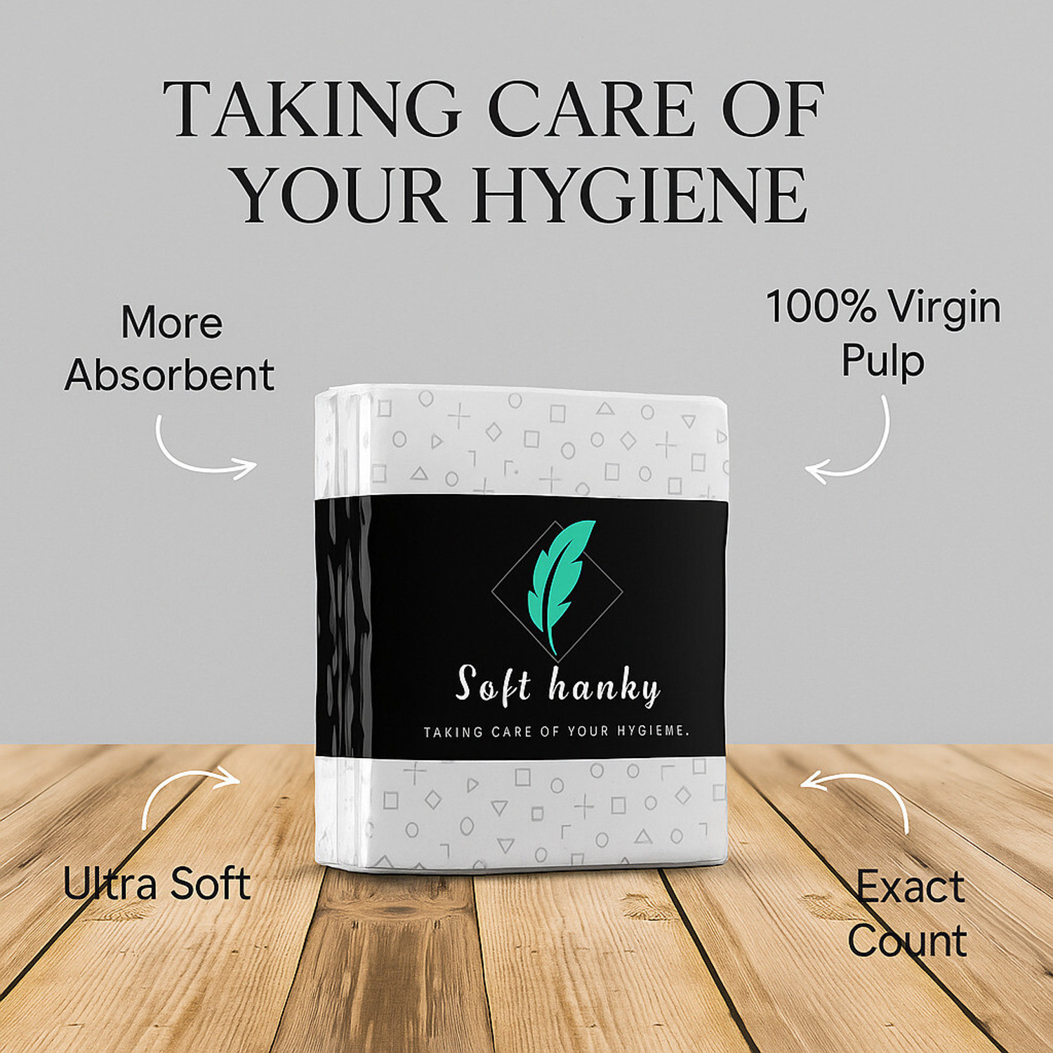 Image of Softhanky Premium Quality Tissue Paper Napkin | 100% virgin Pulp (840 Tissues)