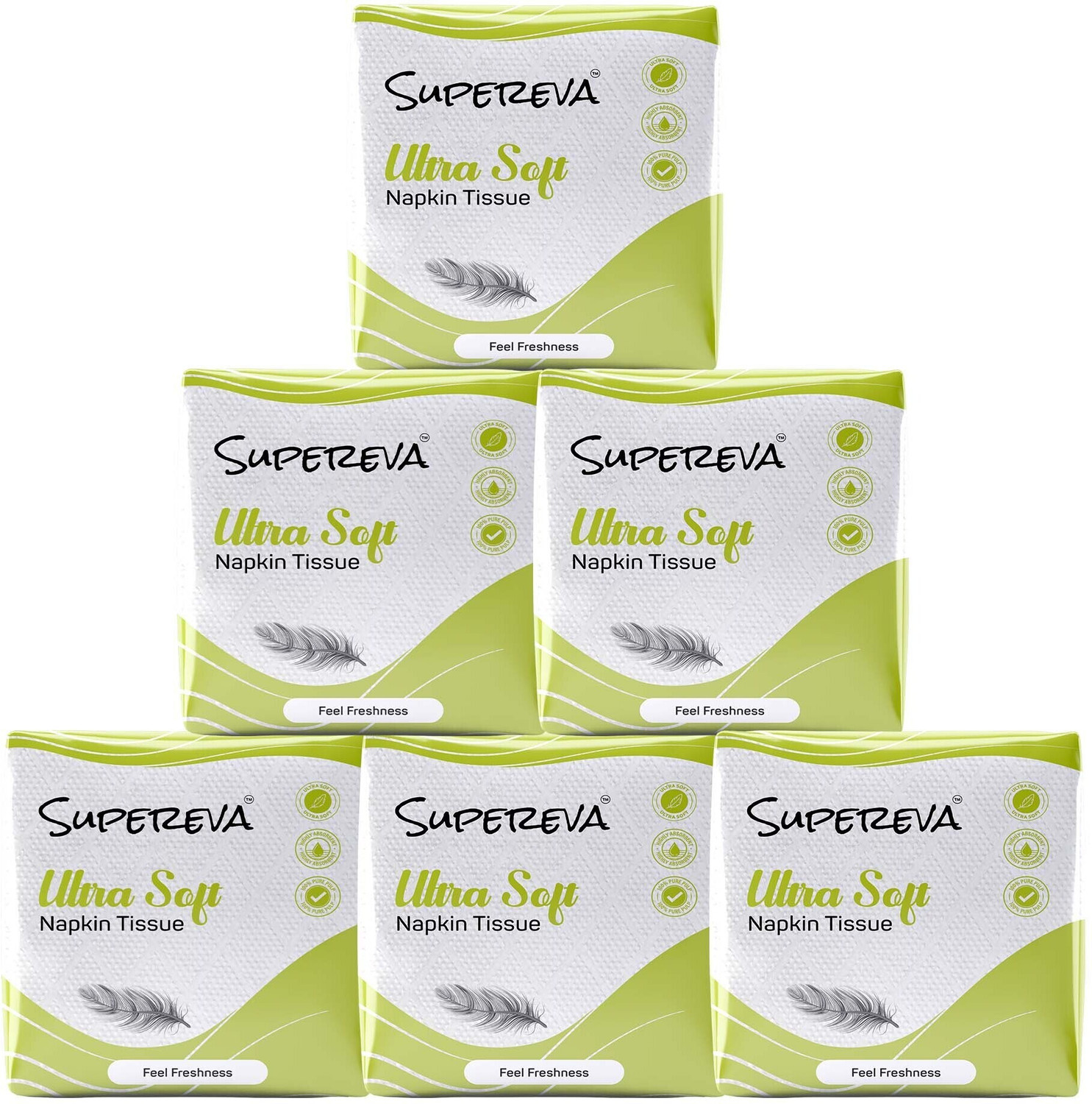 Image of SUPEREVA Premium Quality Ultra Soft Tissue Paper Napkin