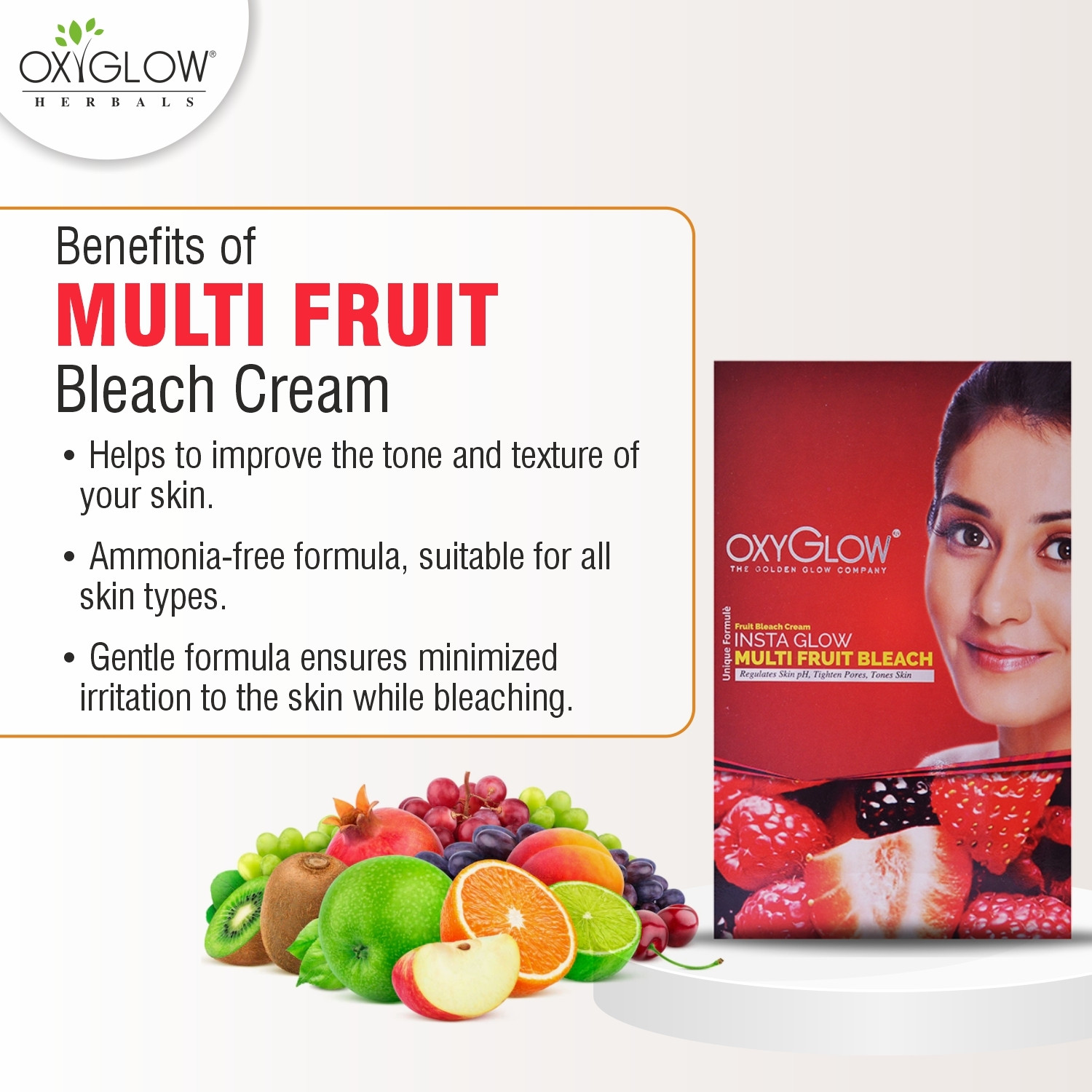 Image of OXYGLOW Fruit Bleach Cream