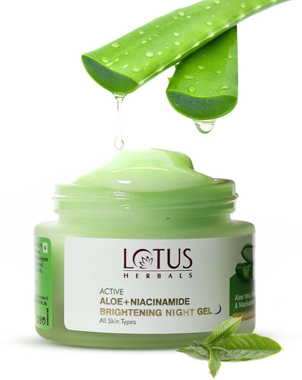 Image of LOTUS HERBALS ACTIVE ALOE+NIACINAMIDE CALM NIGHT GEL