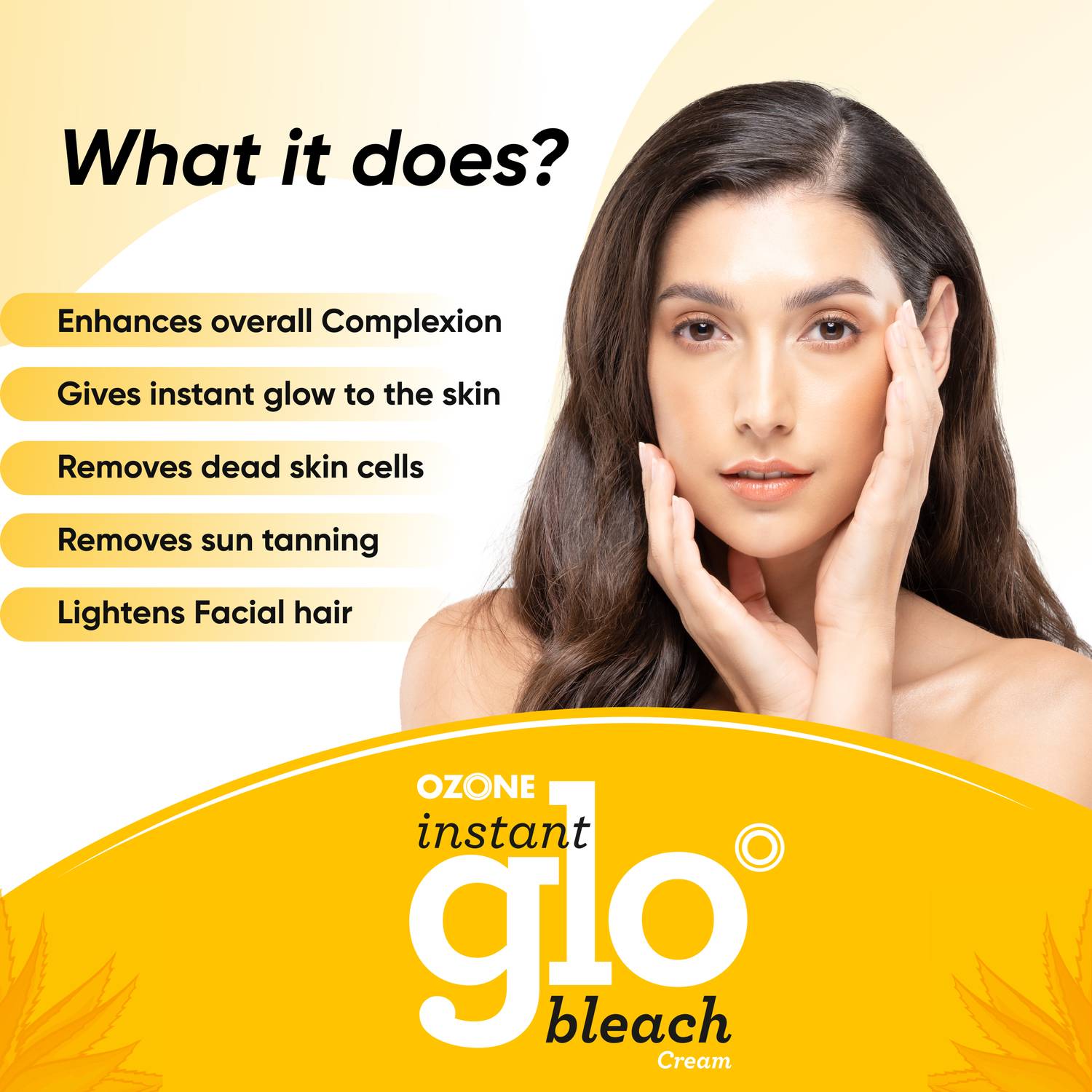 OZONE Instant Glo Bleach with the Goodness of Aloe Vera & Turmeric - Image 2