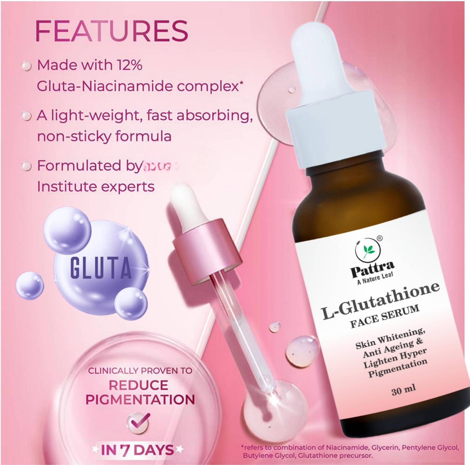 glutathione in miami Glutathione Skin Serum Golden Pearl Pakistan main image 1
