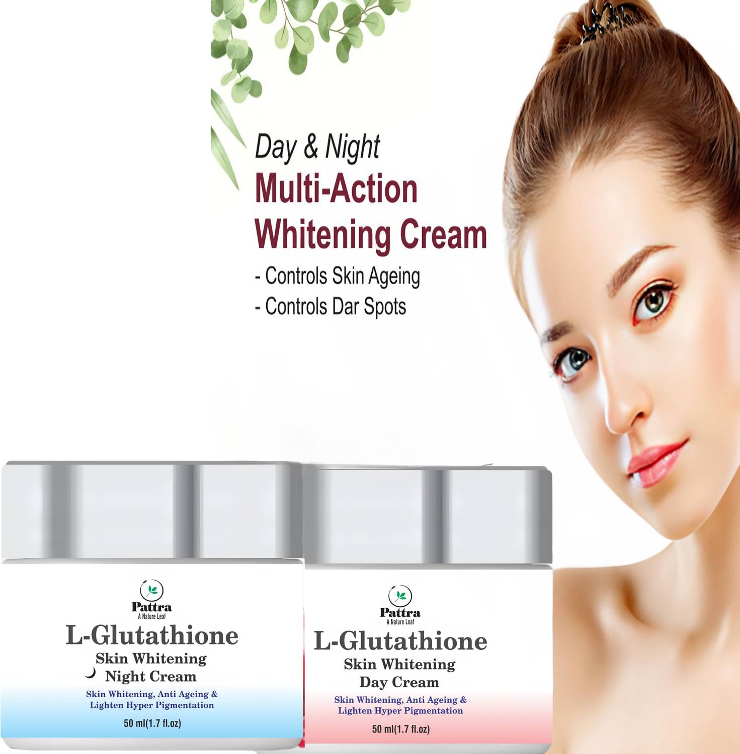 Pattra L-Glutathione Day & Night Face Cream For Fairness,Skin Whiteing ,Anti Againg Price in India