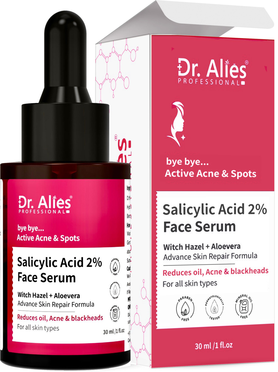 Image of Dr. Alies Professional 2% Salicylic Acid Face Serum for Acne, Blackheads & Open Pores | For Oily Skin