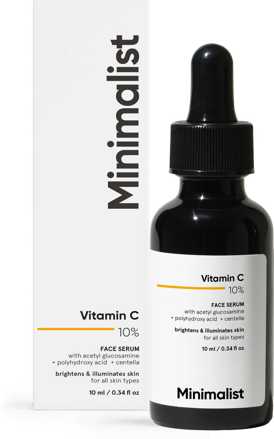 Minimalist 10% Vitamin C Face Serum for Men & Women | Skin Brightening, Glow & UV Damage Repair | Stable Vitamin C Skincare