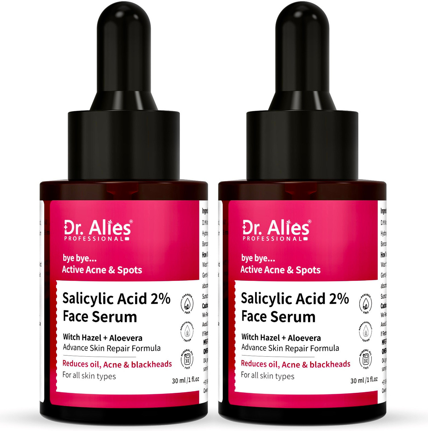 Image of Dr. Alies Professional 2% Salicylic Acid Face Serum for Acne, Blackheads & Open Pores | For Oily Skin