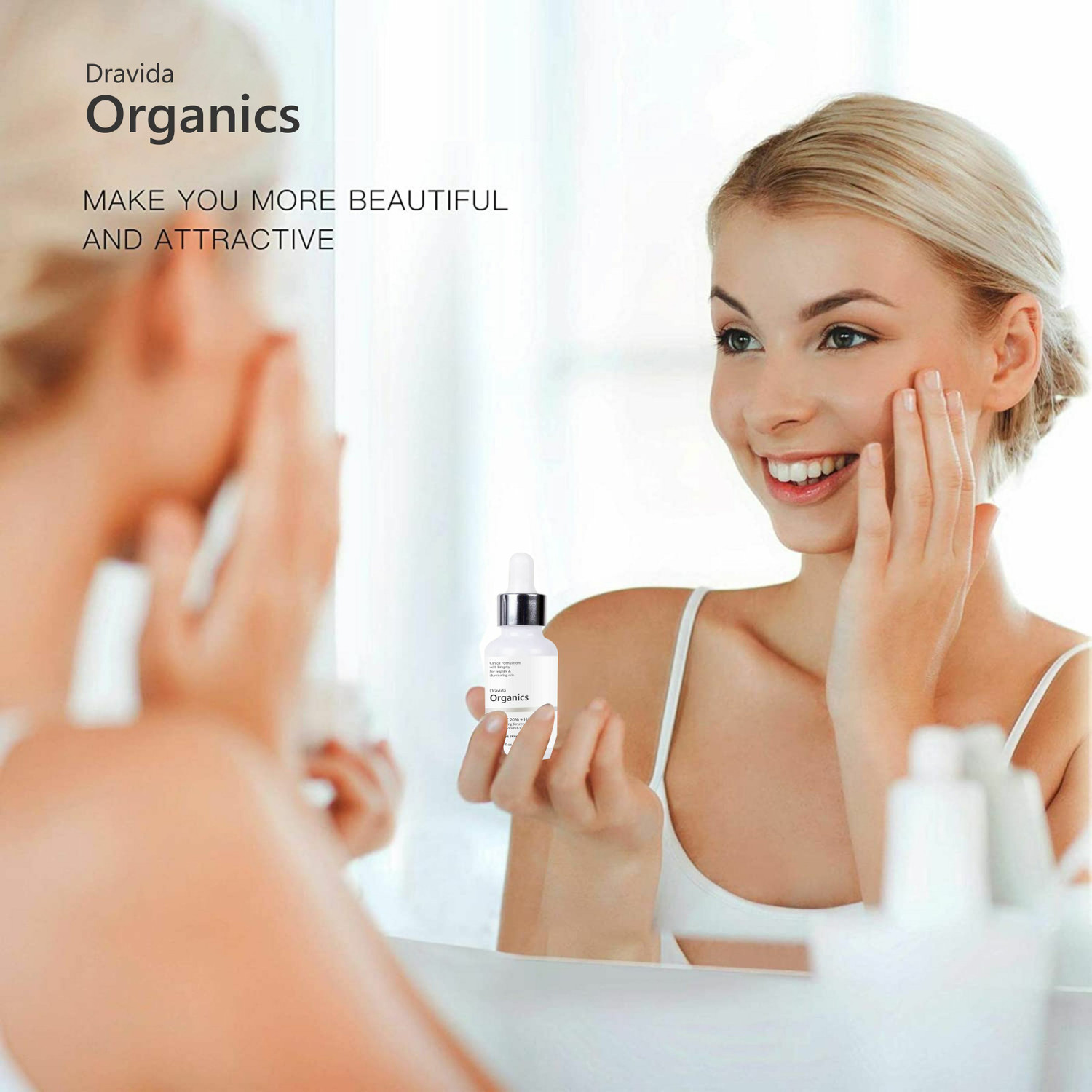 Image of Dravida Organics Vitamin C Serum for Natural Glowing Beauty | Fragrance-Free