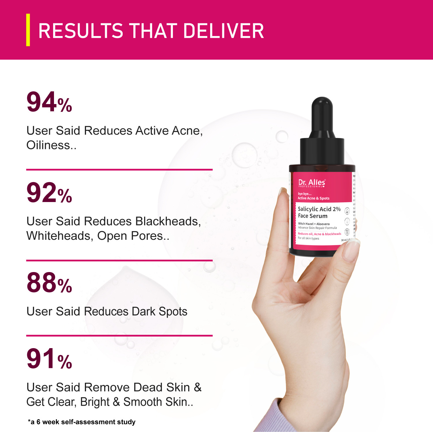 Image of Dr. Alies Professional 2% Salicylic Acid Face Serum for Acne, Blackheads & Open Pores | For Oily Skin