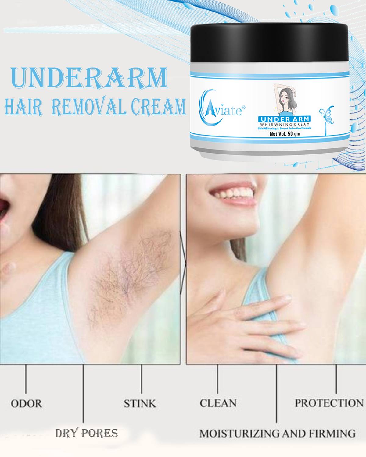 Aviate Advanced Underarm Whitening Cream, Brightening Cream For Remove Dark Black Spots