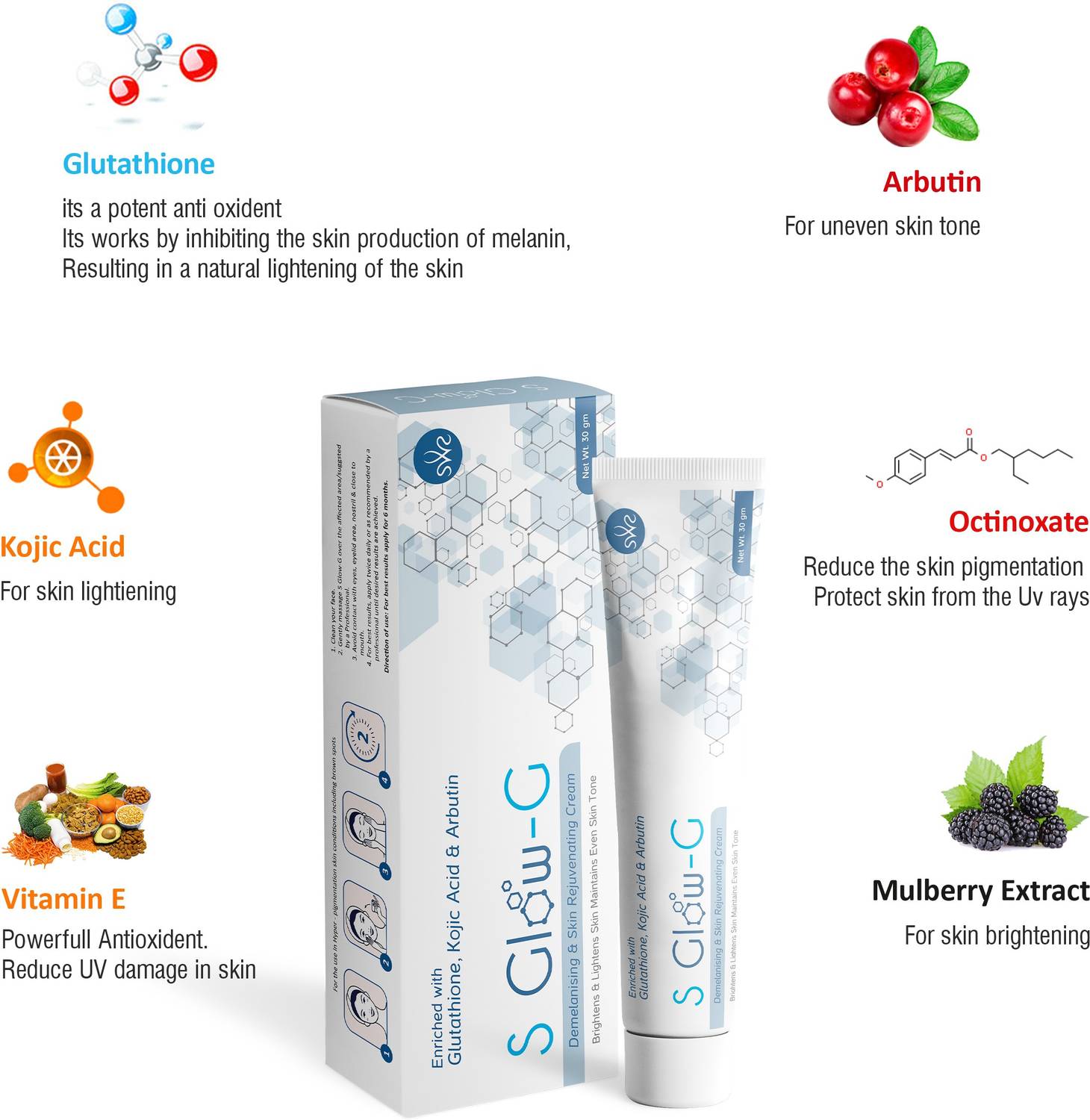 - L- Glutathione Face Cream for Skin Whitening, Brightening & Anti  Ageing