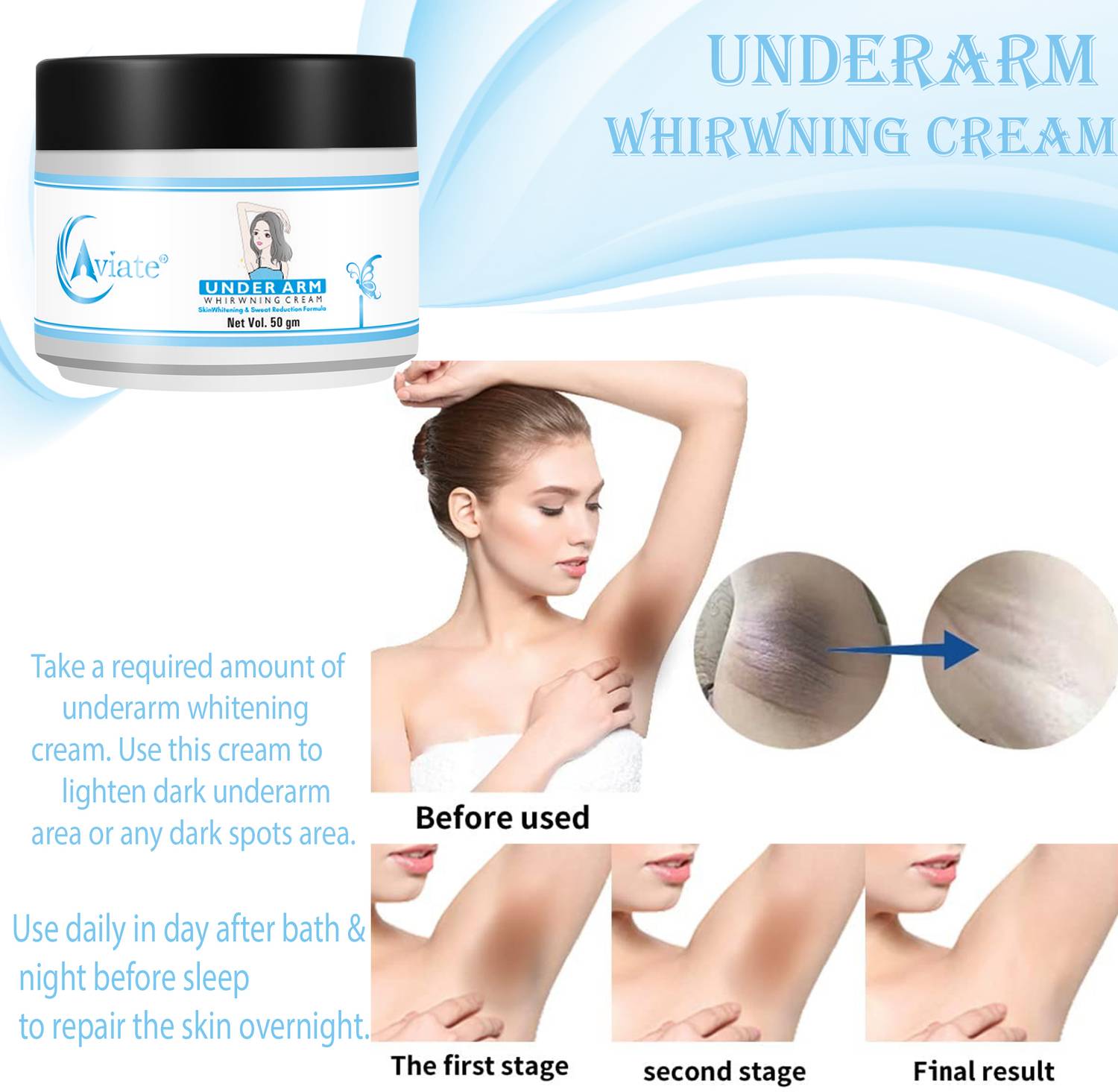 Aviate Dark Underarm Whitening Cream Underarm Cream For Private Parts FOR MEN & WOMEN