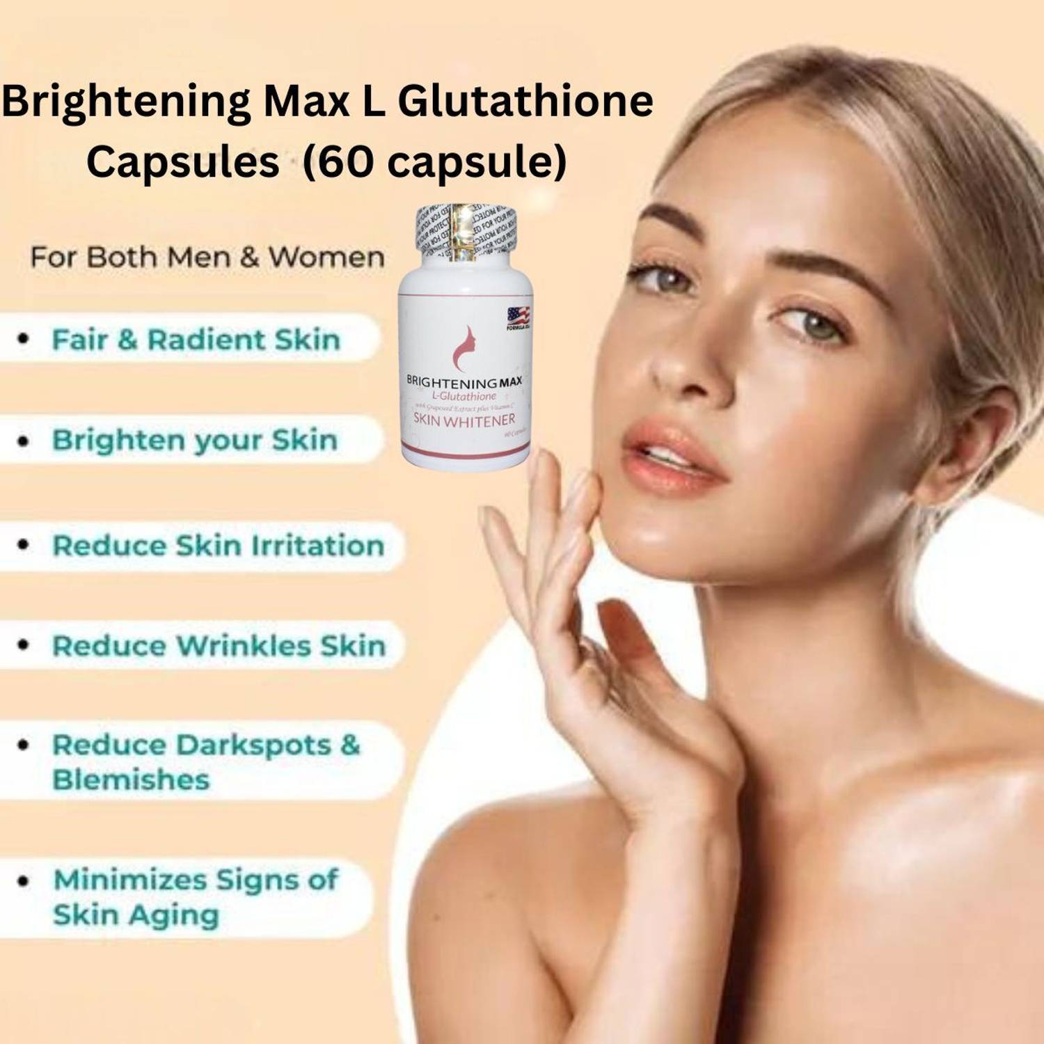 brightening max Best skin whitening glutathione capsule for men and women  Price in India