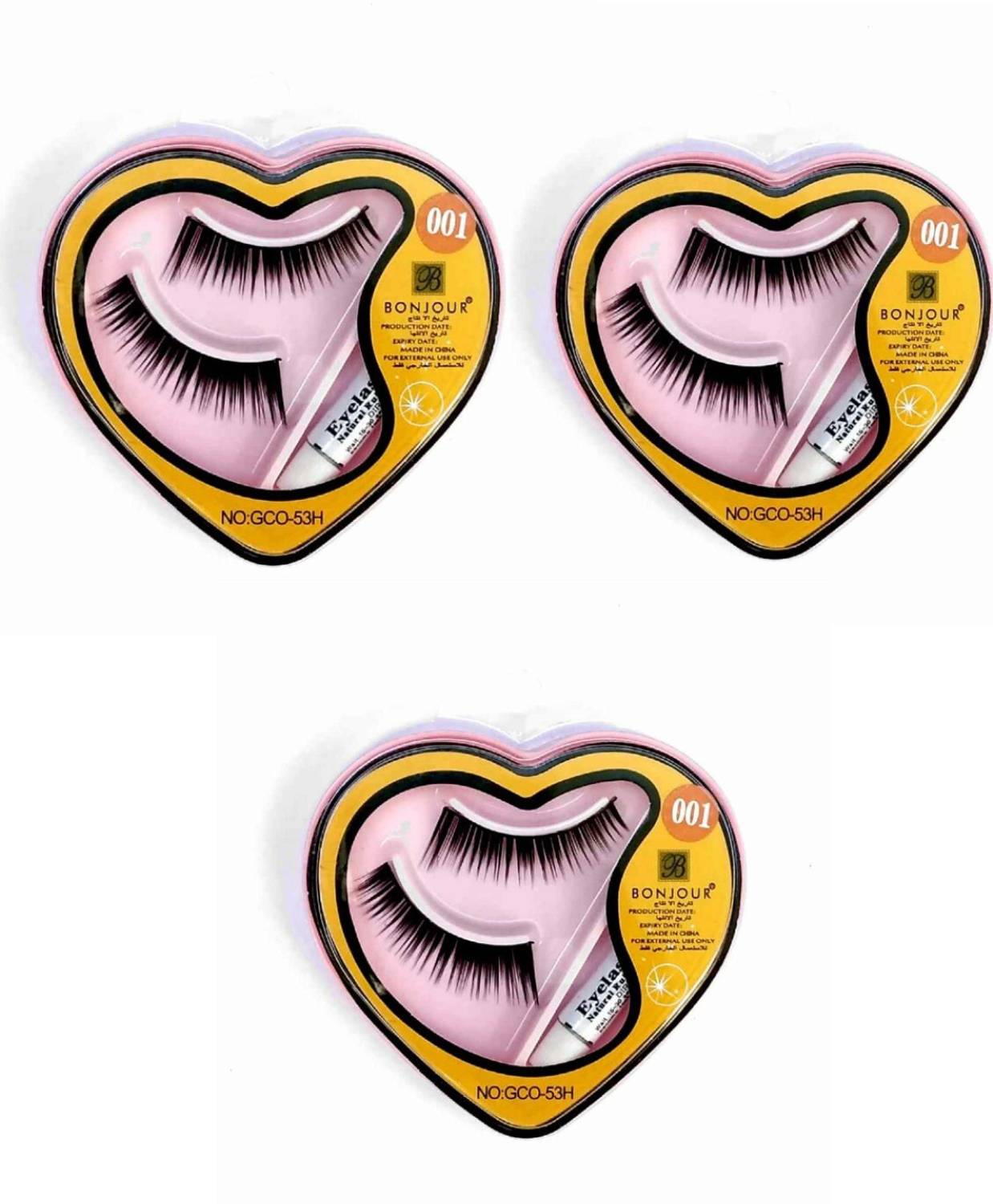 BONJOUR eye lashes pack of three