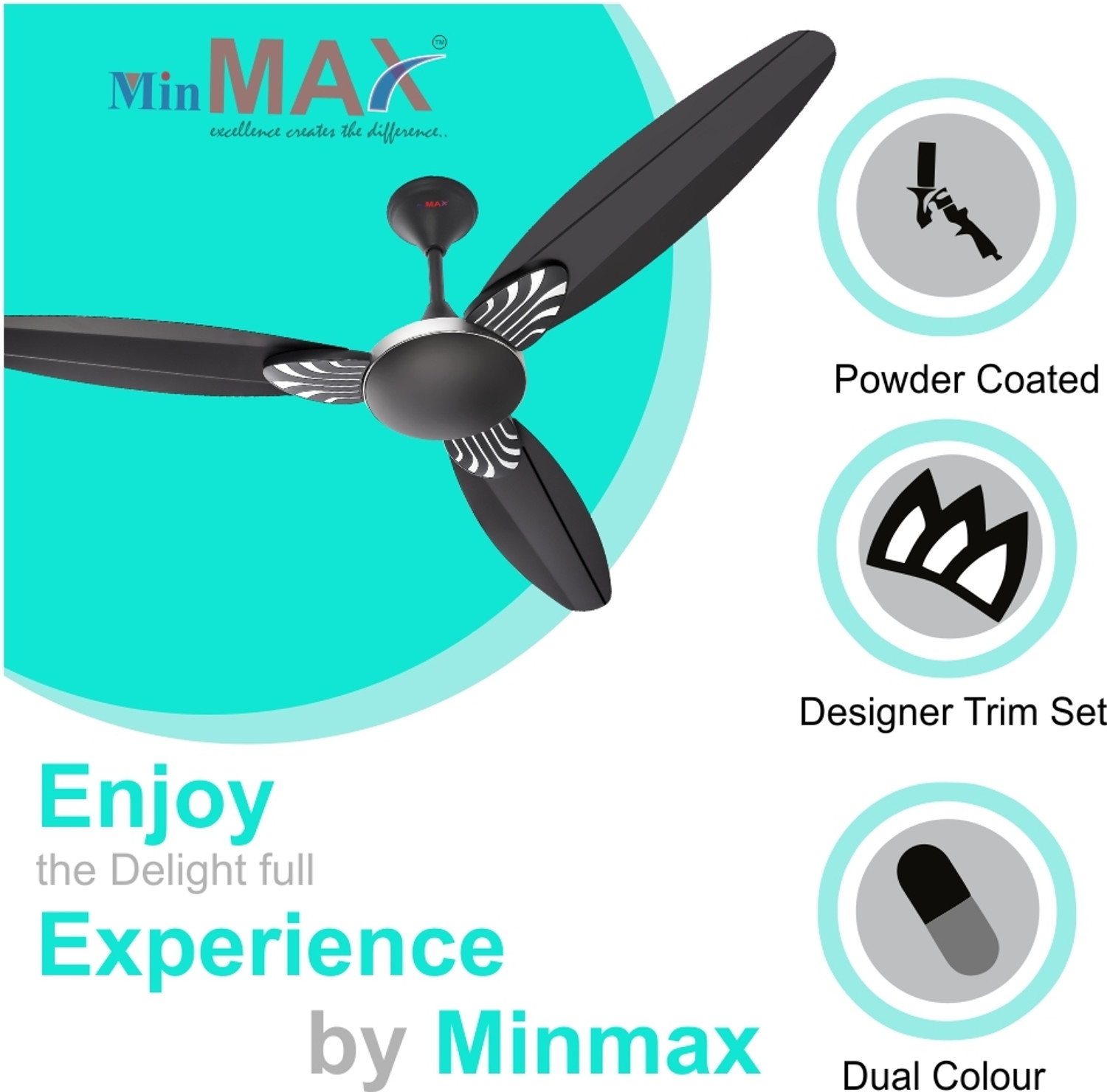 Image of MinMAX SENORITA ULTRA HIGH SPEED ENERGY SAVER with 24 Months Warranty Anti Dust 1200 mm Ceiling Fan