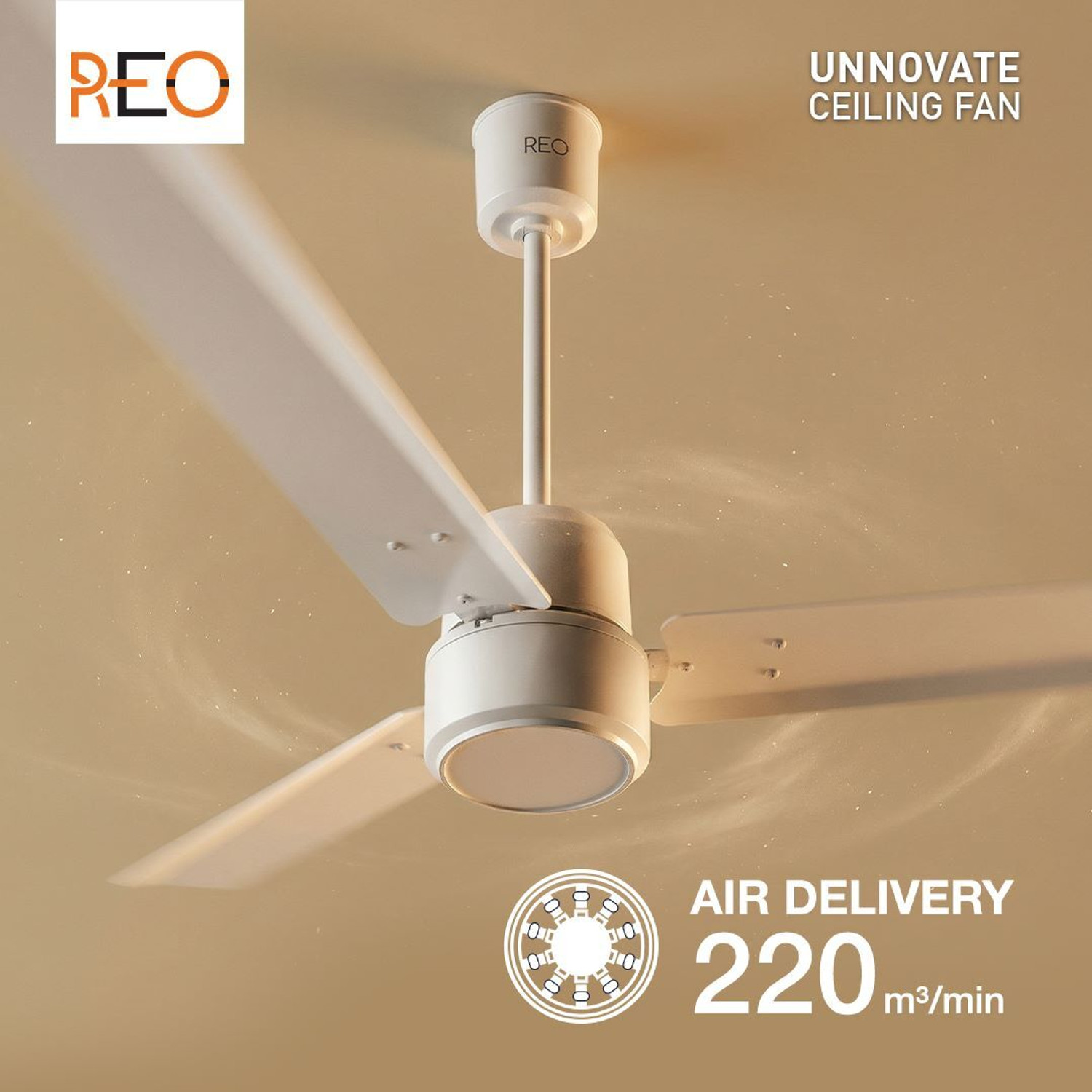 Image of Reo by Havells Unnovate|Remote Controlled|Reverse Rotation Mode| Timer Setting| Low Noise with 2 Year Warranty BLDC Motor 1200 mm Ceiling Fan