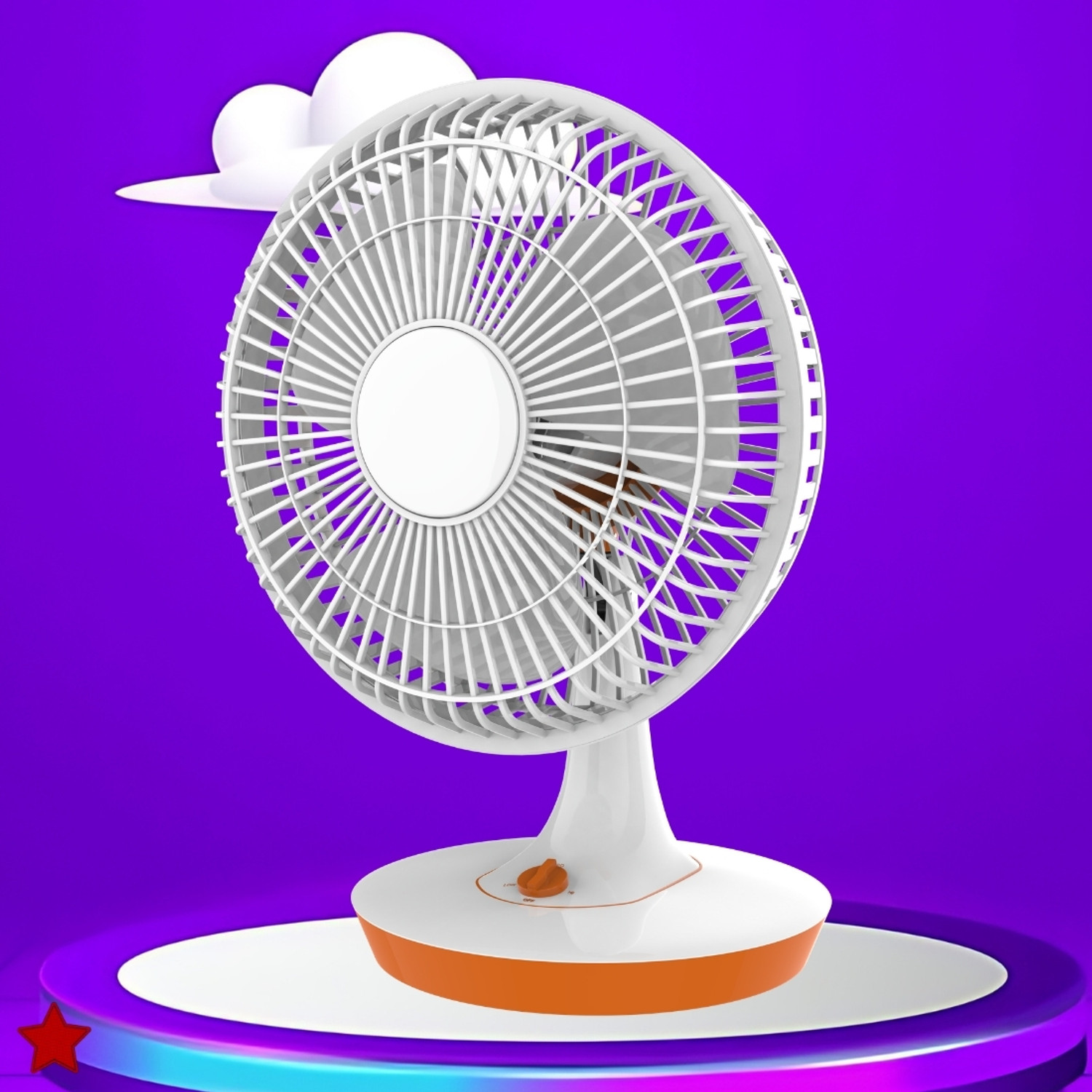 Image of Clairbell Mini Ac Cooler for Room Cooling 300mm(12Inch.) Electric Table Fan For HomeVT470 Silent Operation 300 mm Table Fan