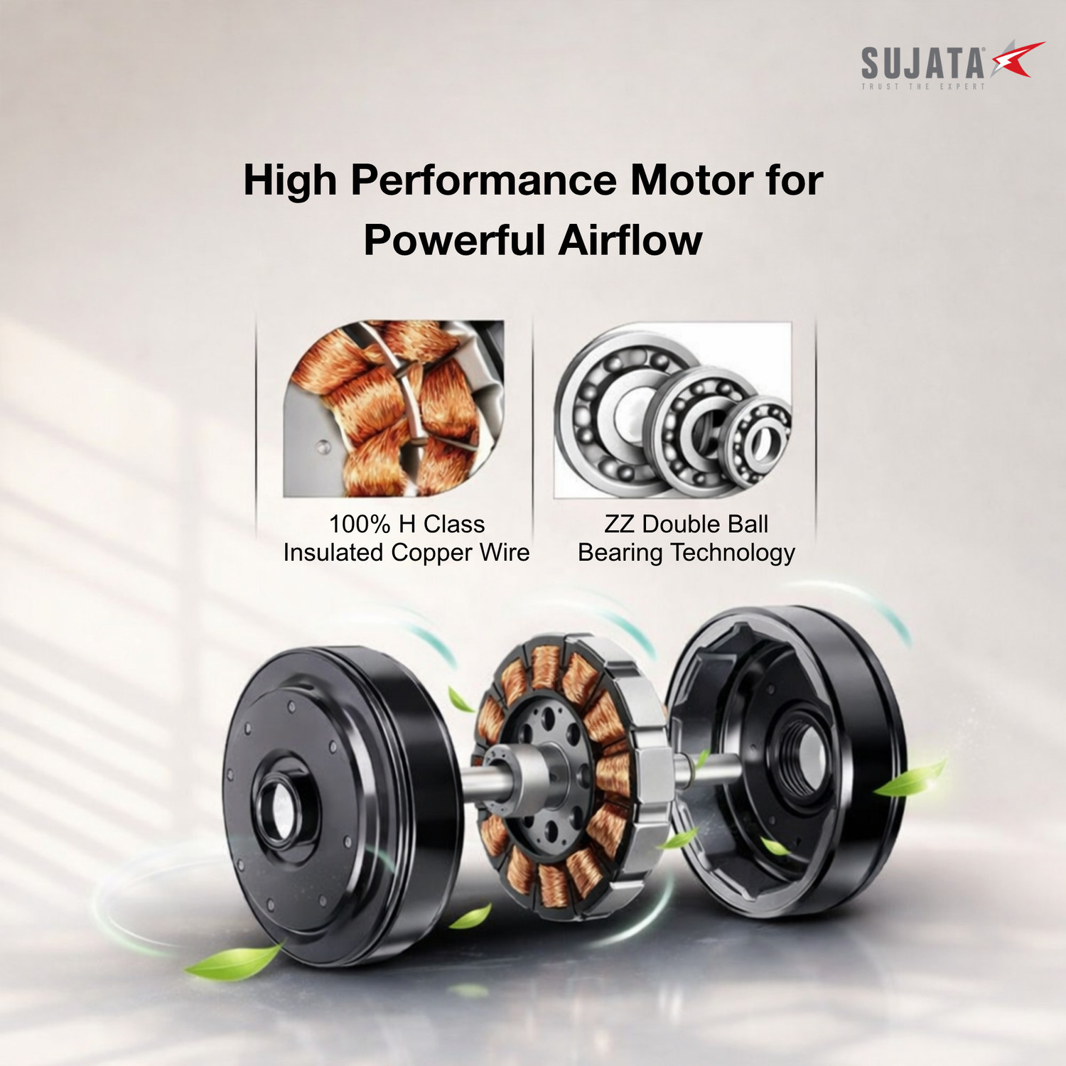Image of SUJATA AL 450 Brown with 3 Year Warranty Ultra High Speed 1200 mm Ceiling Fan