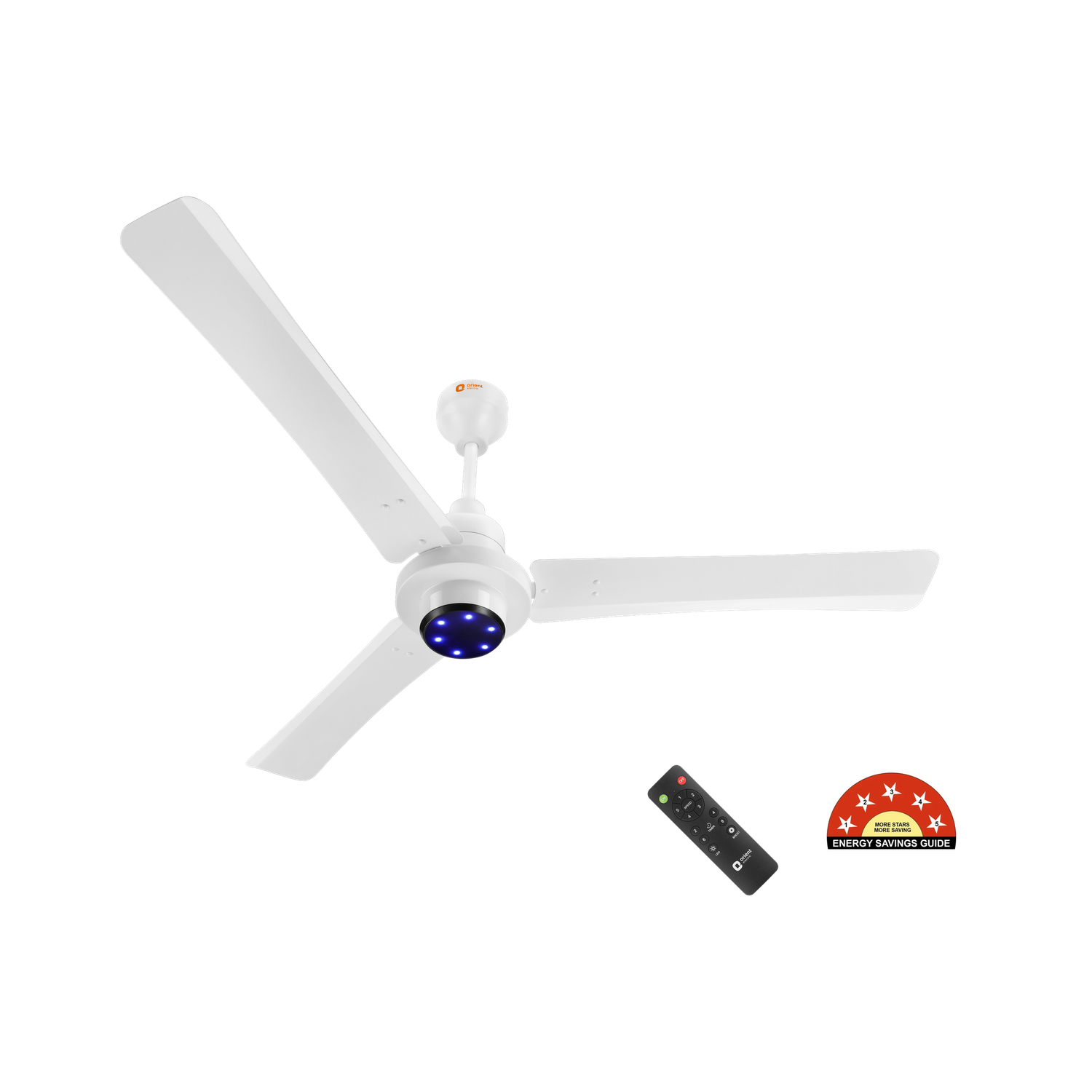 Orient Electric I Tome Pro | LED Speed Indicator Lights |Energy Efficient |Superior Air Delivery with 3 Year Warranty BLDC Motor, Energy Saving, High Air Delivery, Remote Controlled, With LED Indicators 1200 mm Ceiling Fan