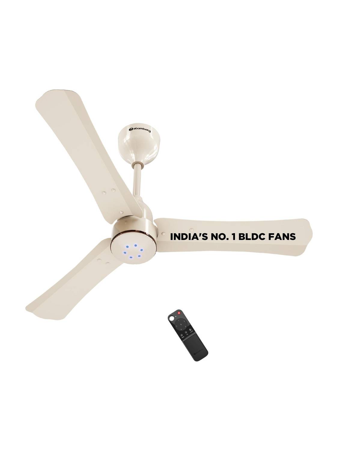 Atomberg Renesa Halo Smart|Voice Controlled|High Air Flow|Low Noise|LED Speed Indicator with 3 Year Warranty BLDC Motor with Remote 900 mm Ceiling Fan