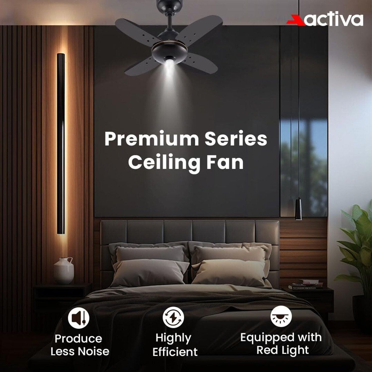 Image of ACTIVA BLDC GRACIA | LED Light | Energy Saving | Anti Dust with 5 Year Warranty BLDC Motor with Remote 600 mm Ceiling Fan