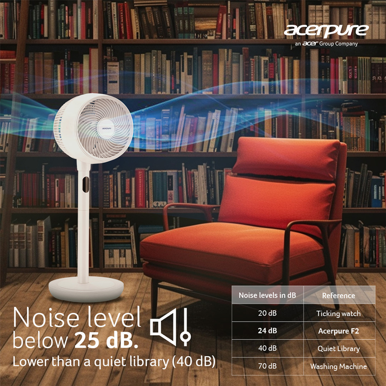Image of acerpure Cozy with 3 Year Warranty 400 mm Pedestal Fan