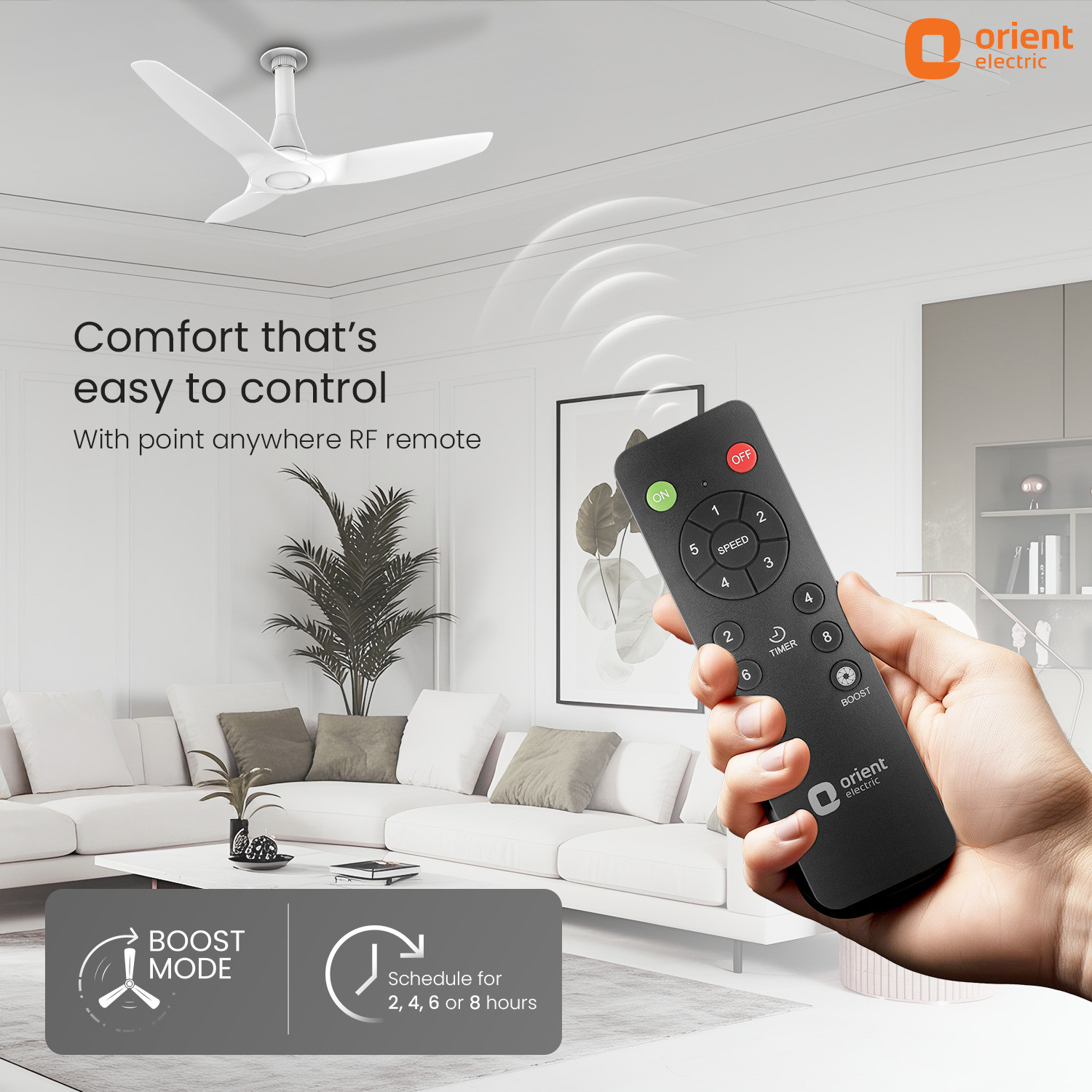 Image of Orient Electric Aeroquiet Neu |Silent Operation |BEE-5 Star Rated|Superior Air Delivery with 5 Year Warranty BLDC Motor with Remote 1230 mm Ceiling Fan