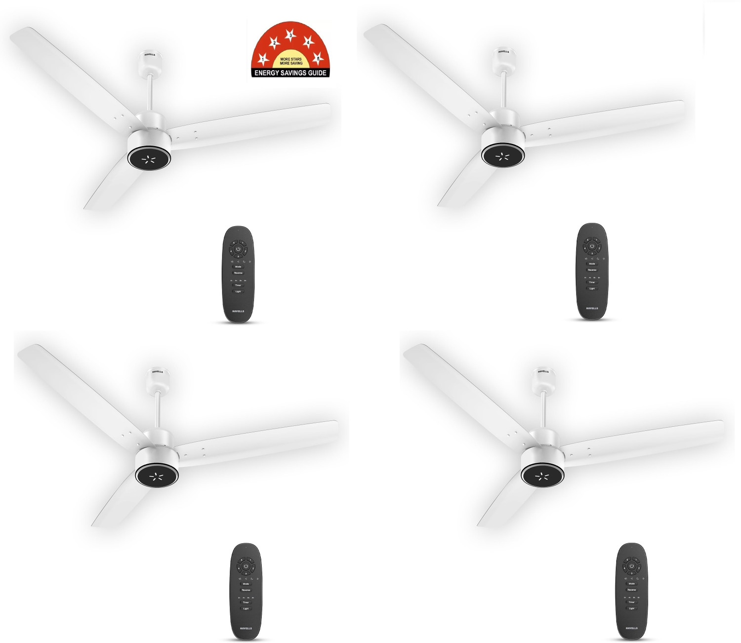 Image of HAVELLS Fab BLDC ULED | Remote Control | LED Light | Copper Motor | Premium with 3 Year Warranty Underlight 1200 mm Ceiling Fan