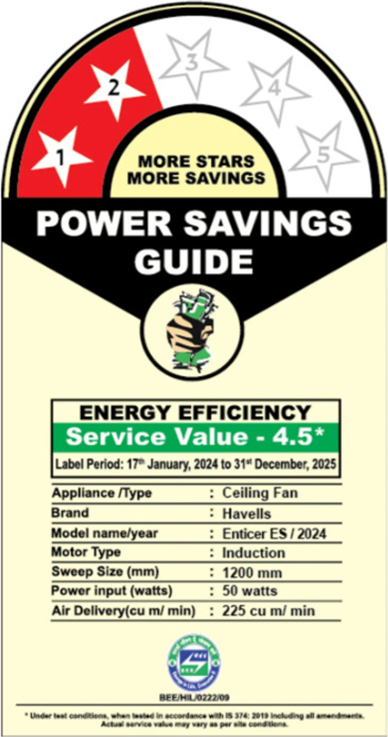 Image of HAVELLS Enticer ES with 2 Year Warranty 1200 mm Ceiling Fan