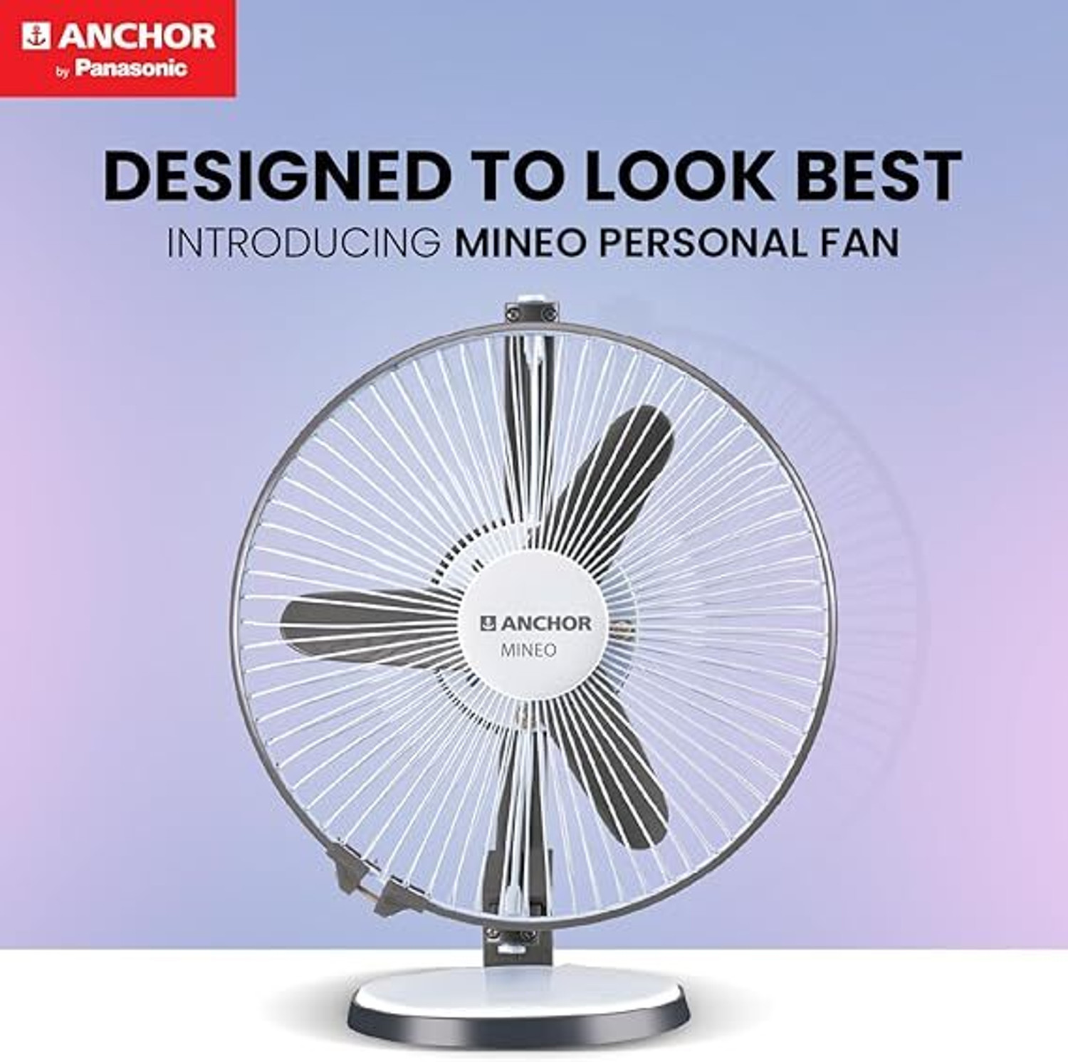 Image of ANCHOR Mineo Personal Fan with 2 Year Warranty Anti Rust 230 mm Table Fan