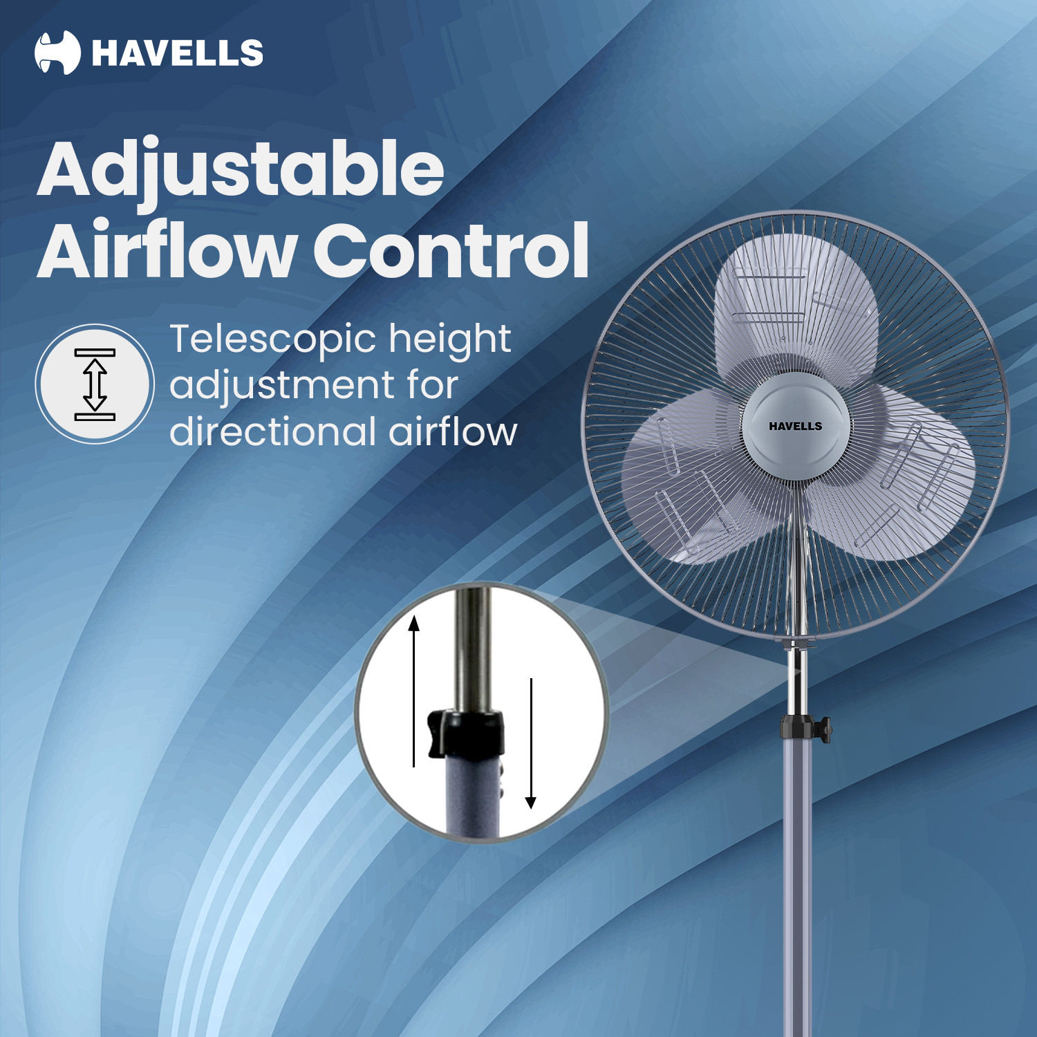 Image of HAVELLS Windstorm Ultra with 2 Year Warranty Energy Saving 500 mm Pedestal Fan