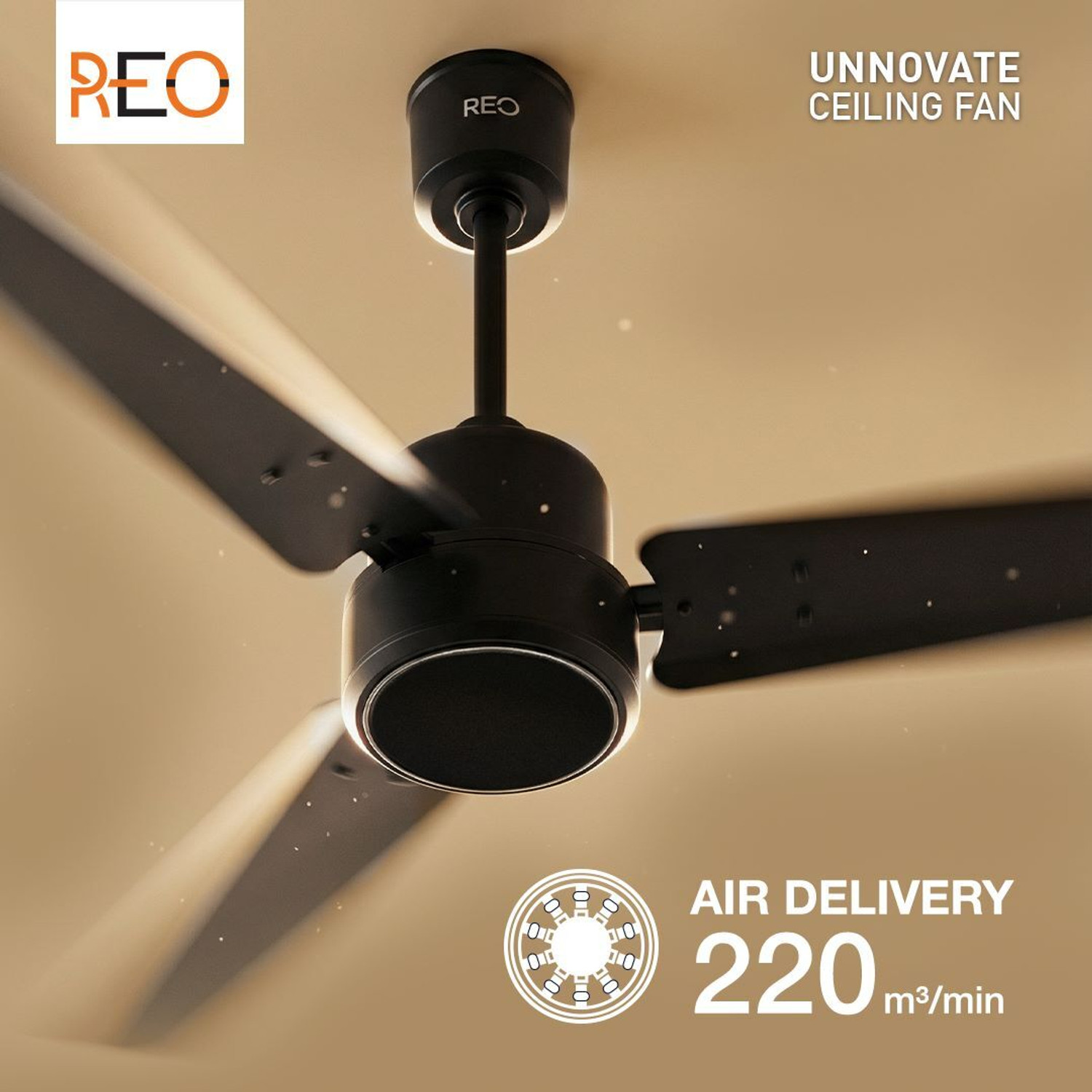 Image of Reo by Havells Unnovate|Remote Controlled|Reverse Rotation Mode| Timer Setting| Low Noise with 2 Year Warranty BLDC Motor 1200 mm Ceiling Fan