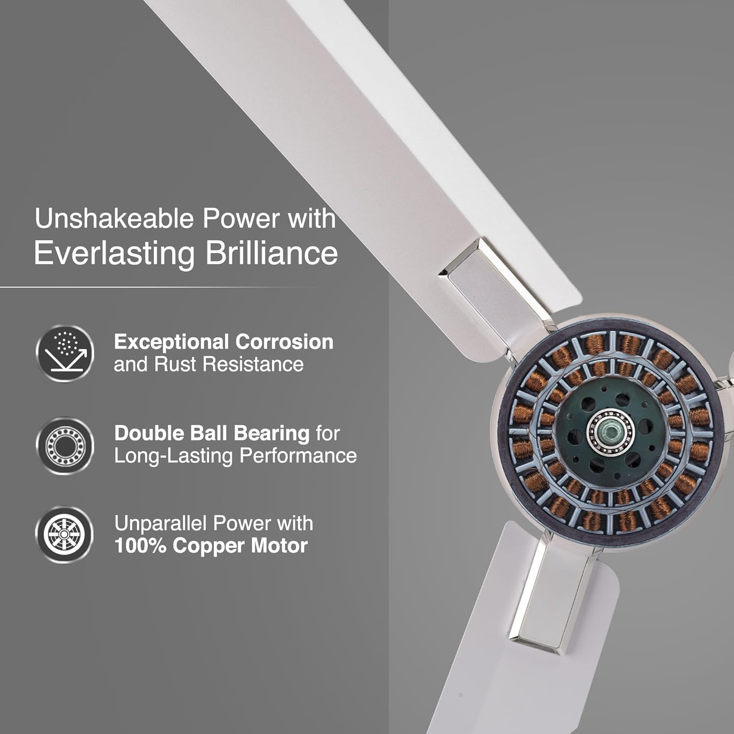 Image of V-Guard GLADO PRIME VX with 36 Months Warranty Ultra High Speed 1200 mm Ceiling Fan