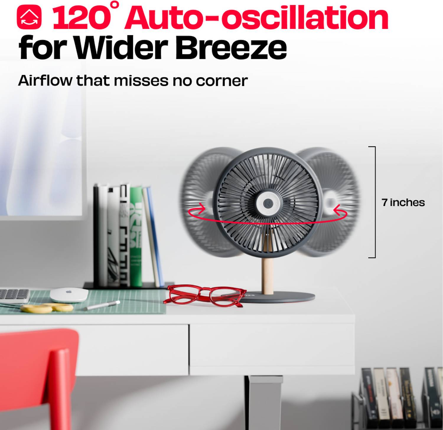 Nuuk LIT v3 153.4 mm Table Fan - Image 5