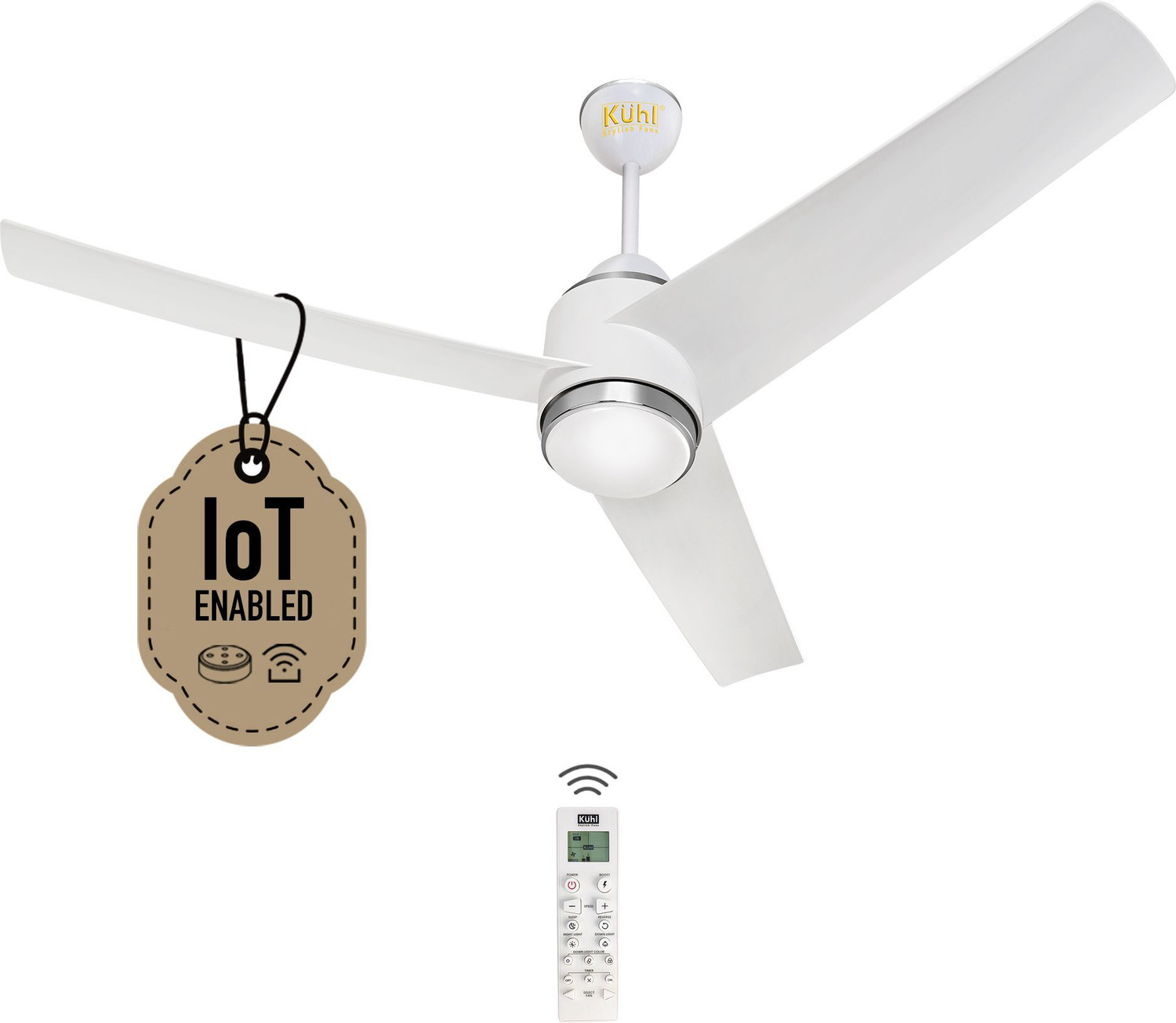 Image of KUHL Windzz K3 1320mm 65% Power Saving BLDC Ceiling Fan|High Air Flow|5 Year Warranty with 5 Year Warranty BLDC Motor with Remote 1320 mm Ceiling Fan